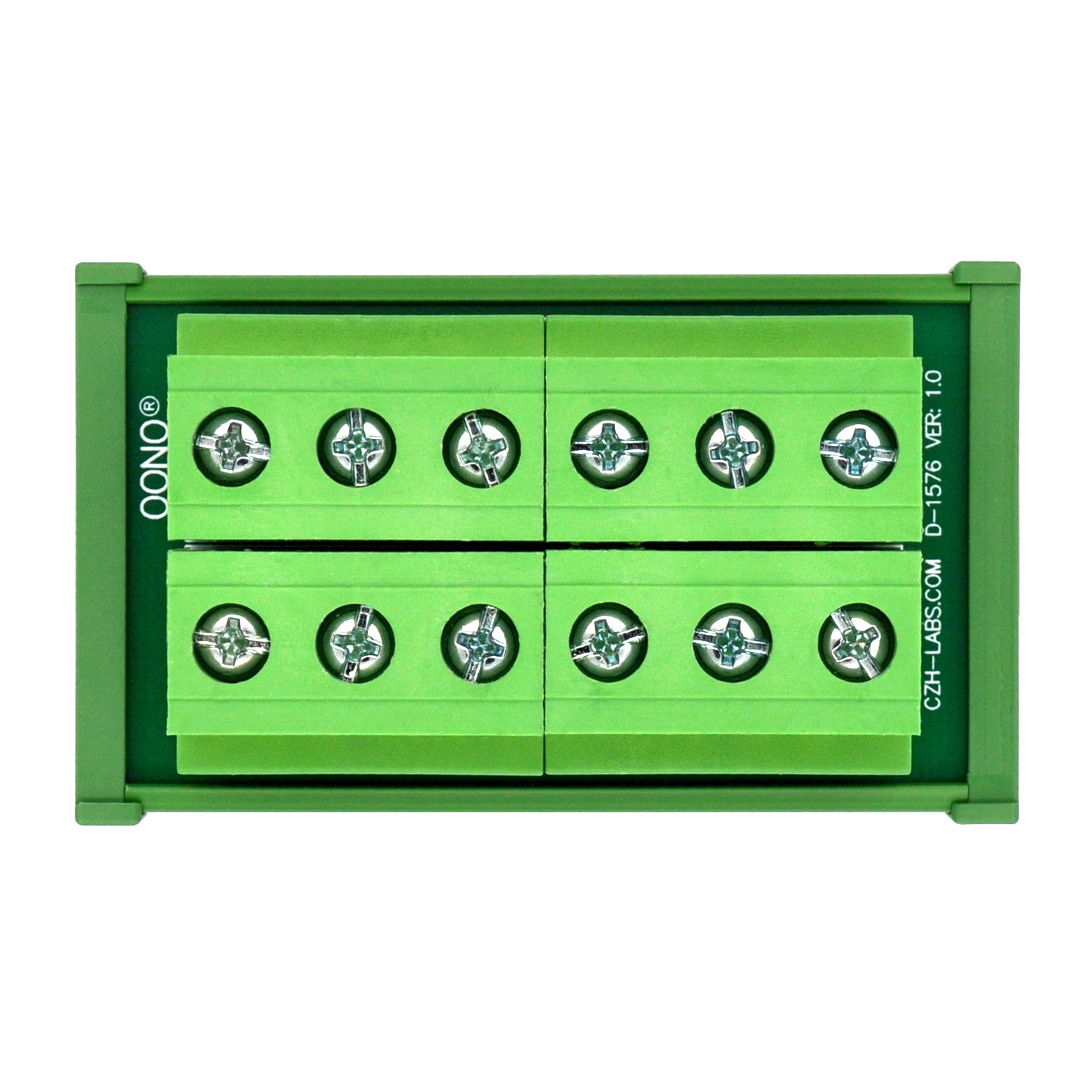 DIN Rail Mount 52Amp 300V 6 Position Screw Terminal Block Distribution Module