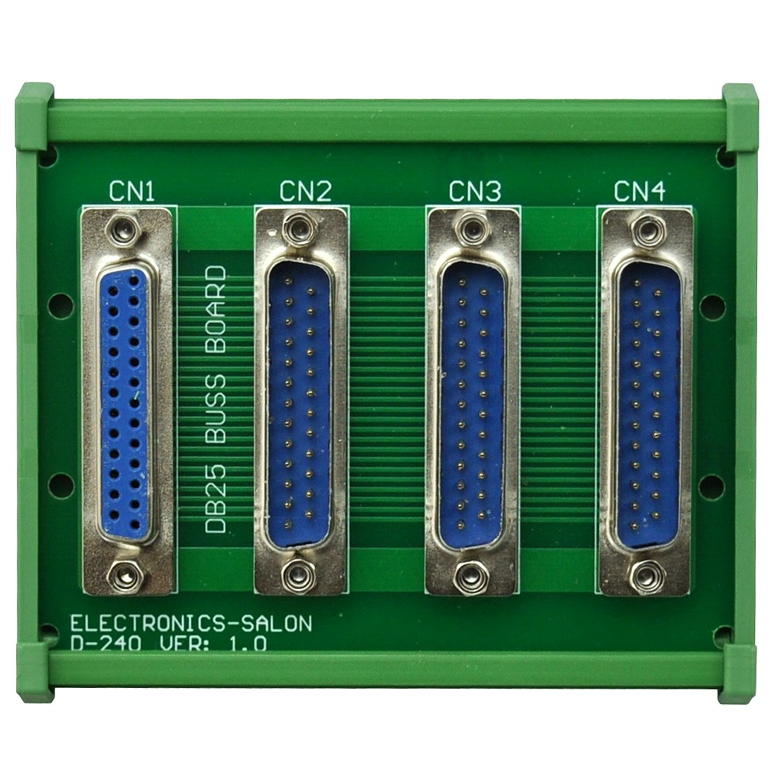 ELECTRONICS-SALON DIN Rail Mount DB25 1 Female 3 Male Buss Board, DB-25 Busboard, D-Sub Bus Board Module.