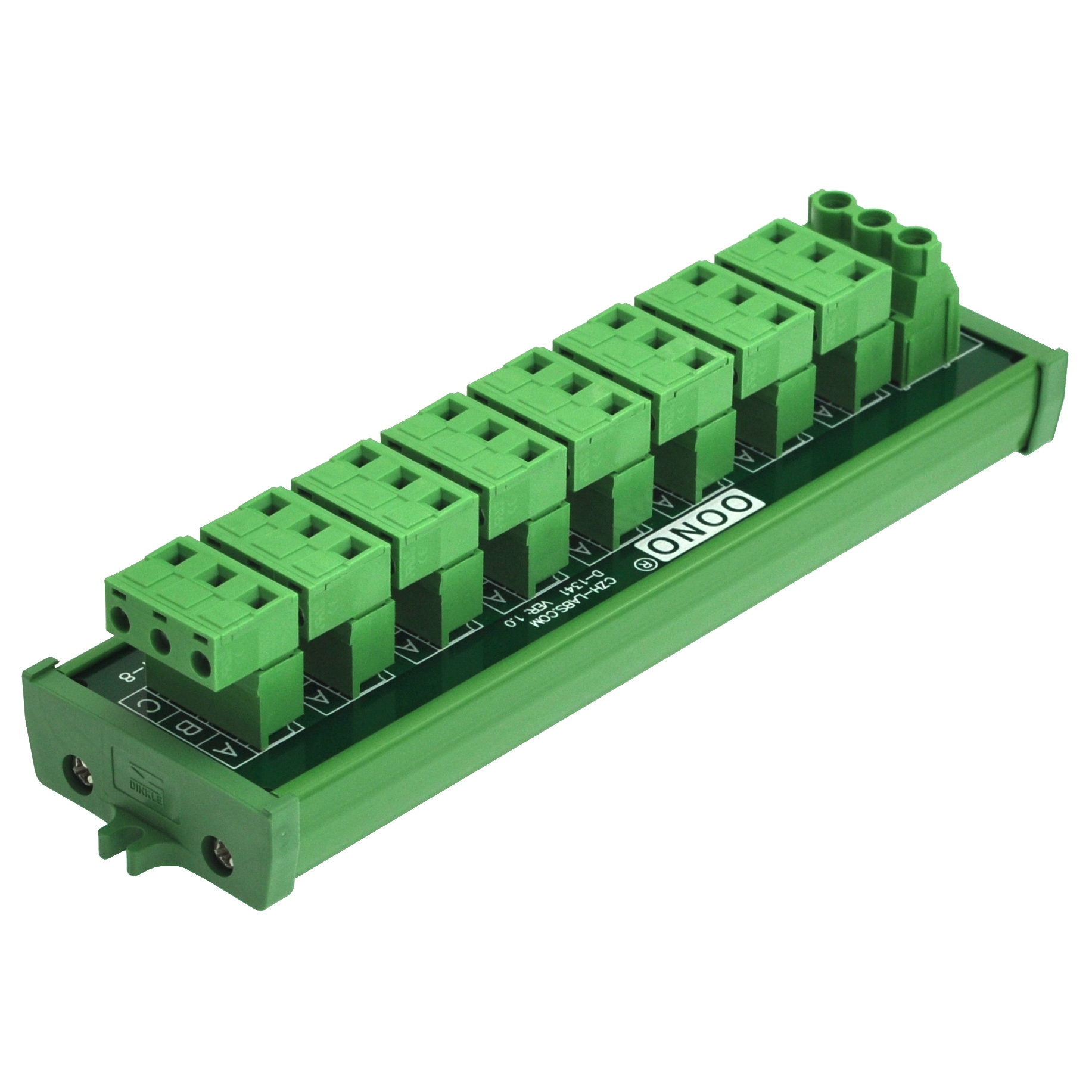 OONO Screw Mount 30A/300V 8x3 Position Pluggable Terminal Block Distribution Module