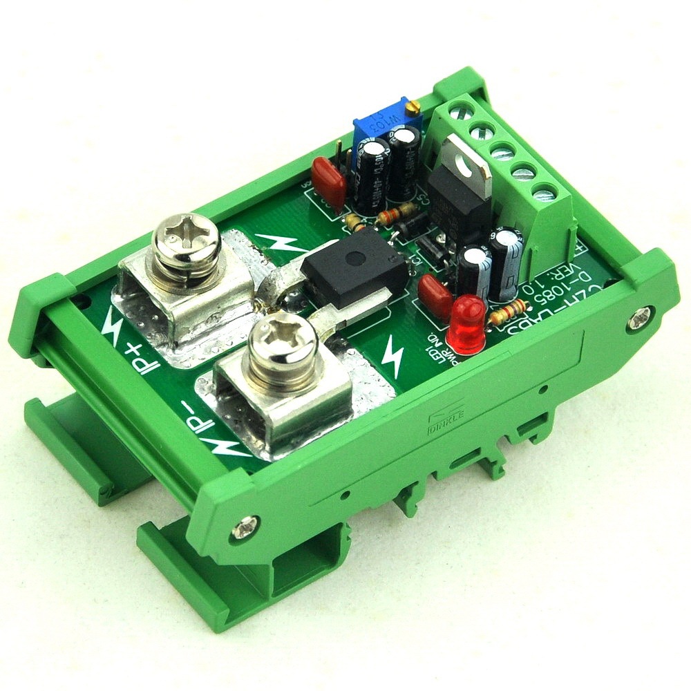 DIN Rail Mount +/-50Amp AC/DC Current Sensor Module, based on ACS758.