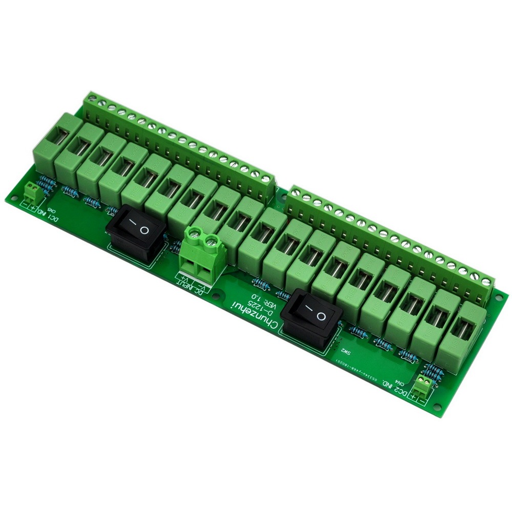 Chunzehui 18 Channels 12V/24V 20A Power Distribution Fuse Module, For CCTV Security Camera ect DIY.