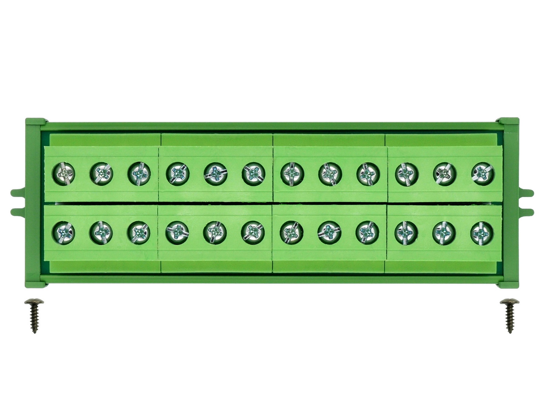 Screw Mount 52Amp 300V 12 Position Screw Terminal Block Distribution Module