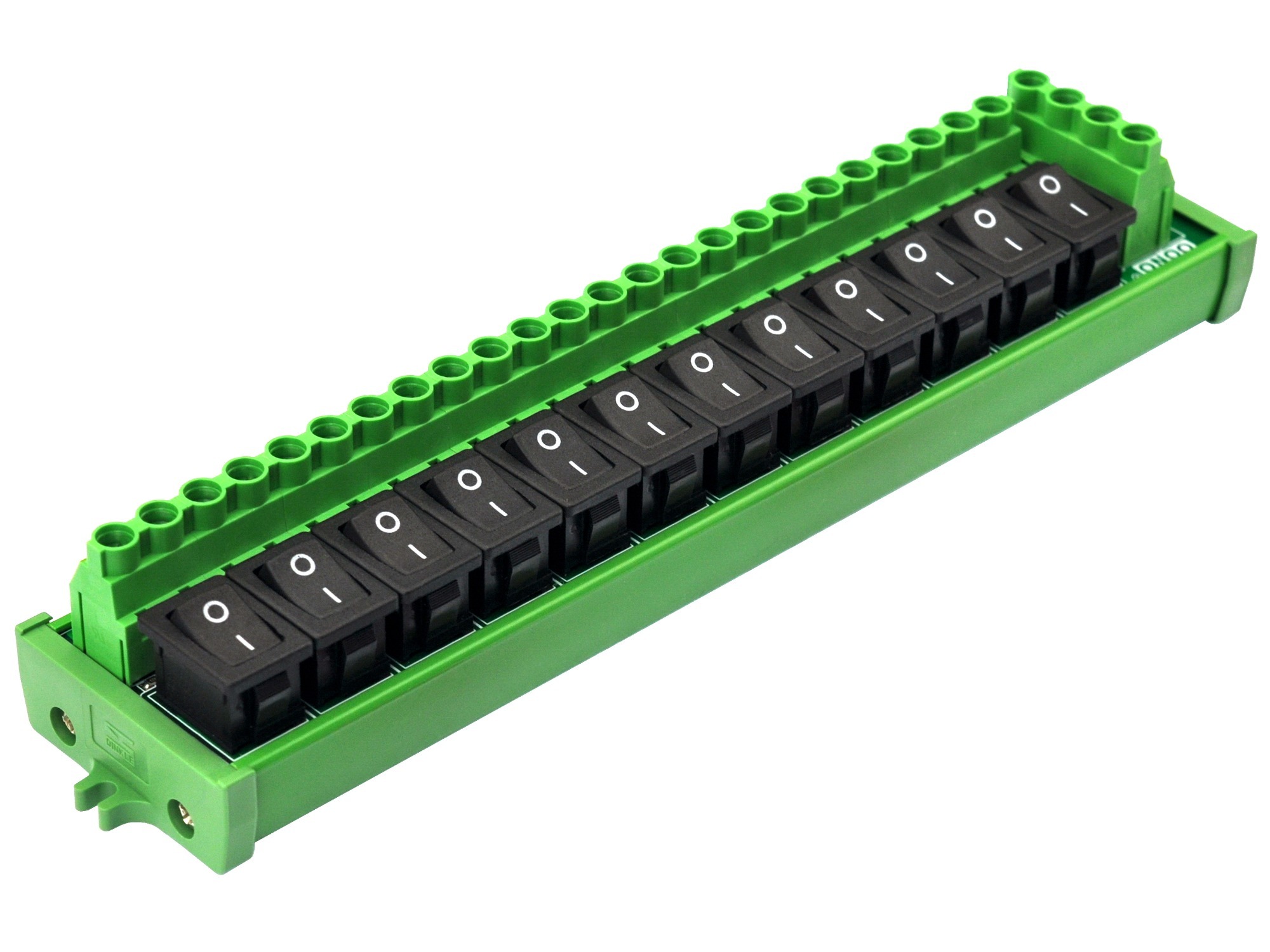 Screw Mount 12 Channel Rocker Switch DC Power Distribution Strip Module