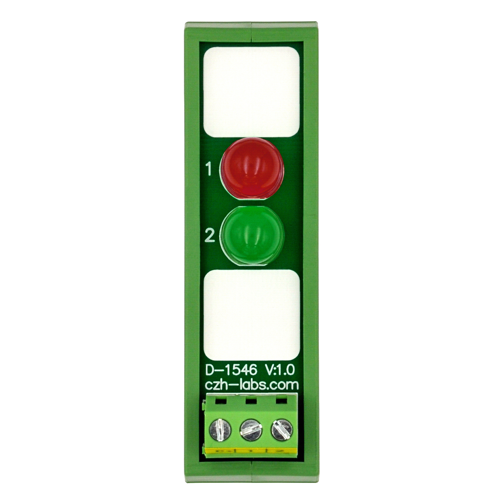 DIN Rail Mount DC 5-32V Common Negative Red-Green 10mm LED Indicator Light Module