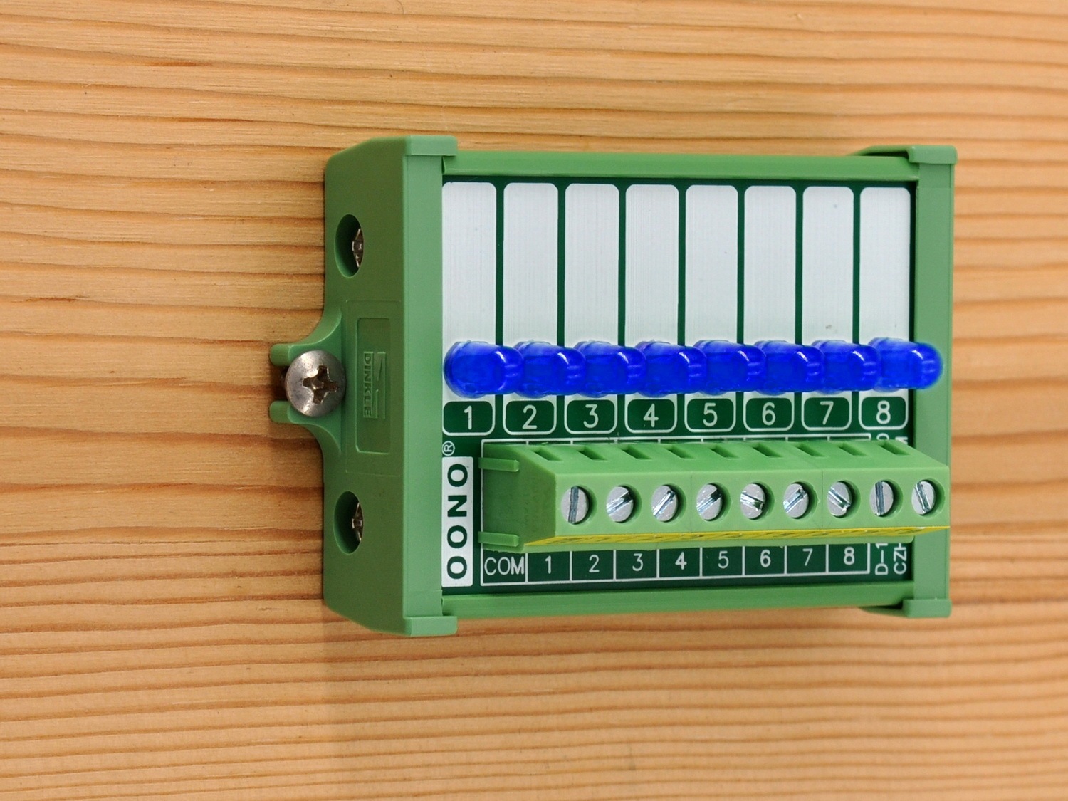 Screw Mount 8 Blue LED Indicator Light Module, Support 5-50VDC Common Positive and Negative