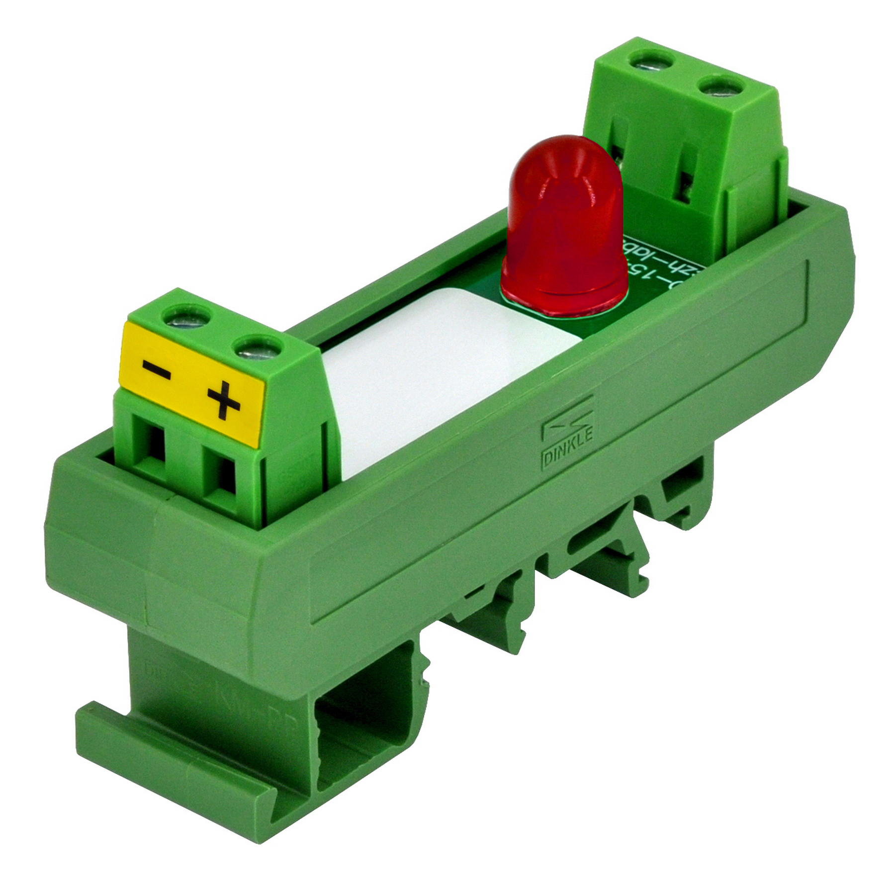 DIN Rail Mount DC 5-32V 1 Channel Red 10mm LED Indicator Light Module
