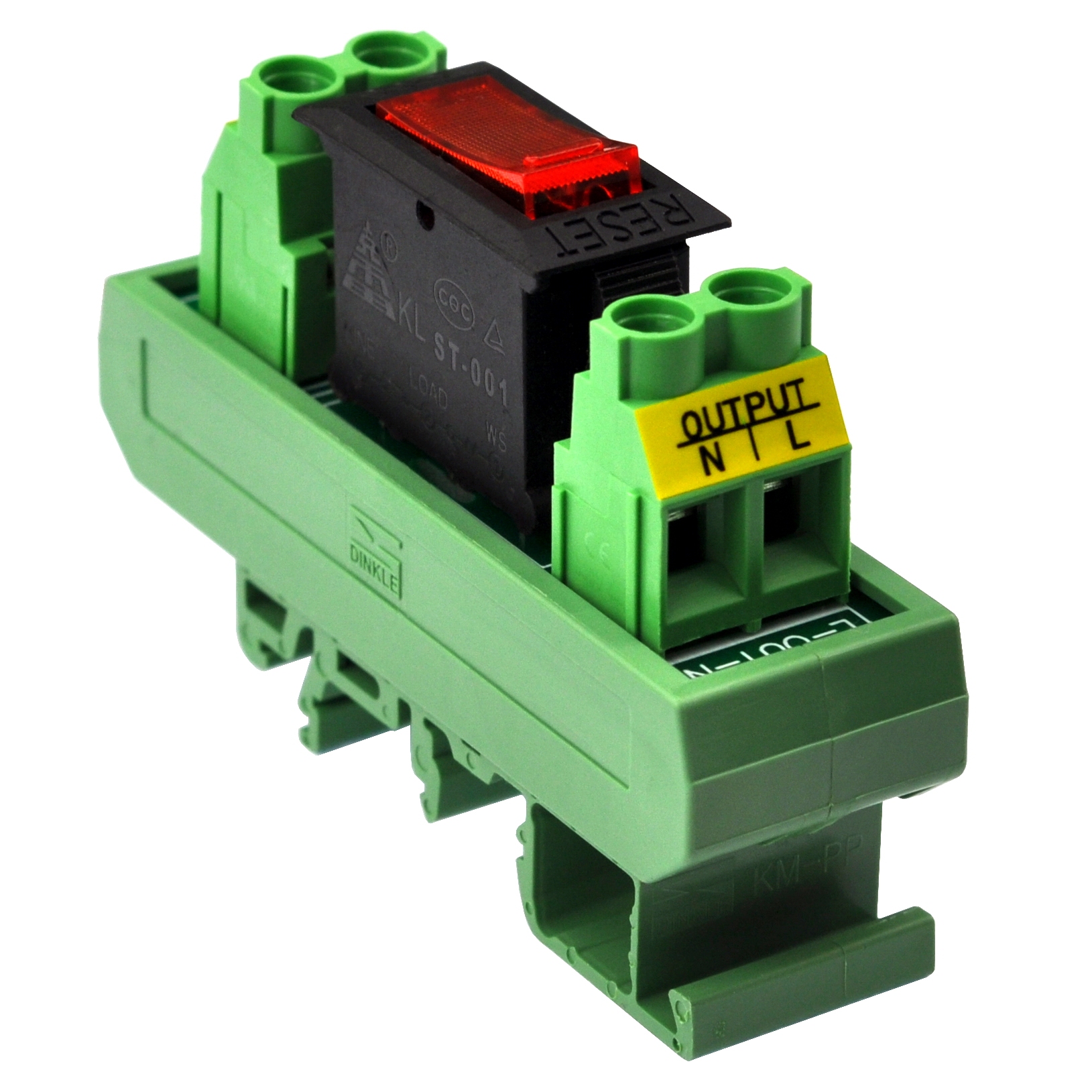 Rocker Switch Thermal Circuit Breaker Overload Protector Module DIN Rail Mount
