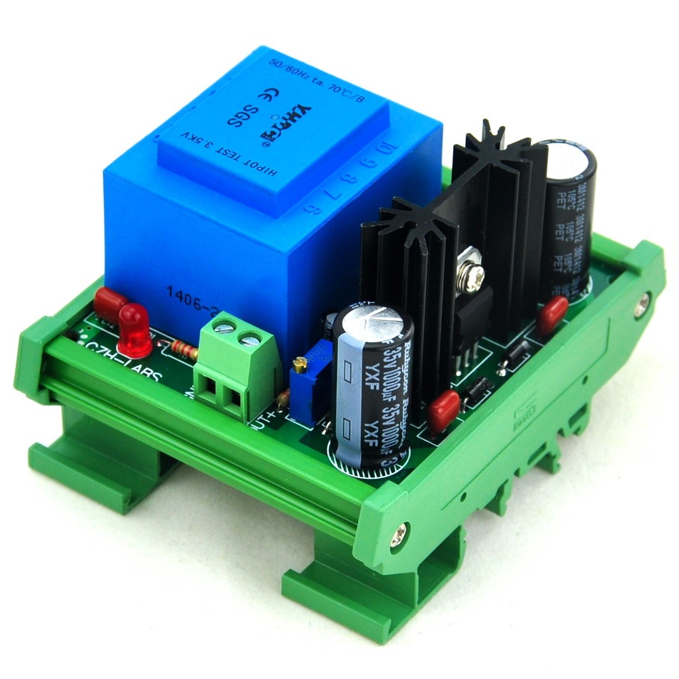 CZH-LABS DIN Rail Mount Input AC230V Output DC1.25~15.8V Adjustable Voltage Regulator.