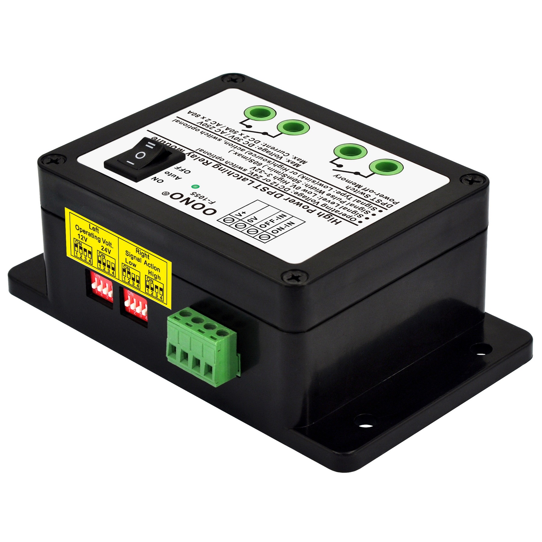12V/24V DPST 80A/250VAC 50A/30VDC Latching Relay Module