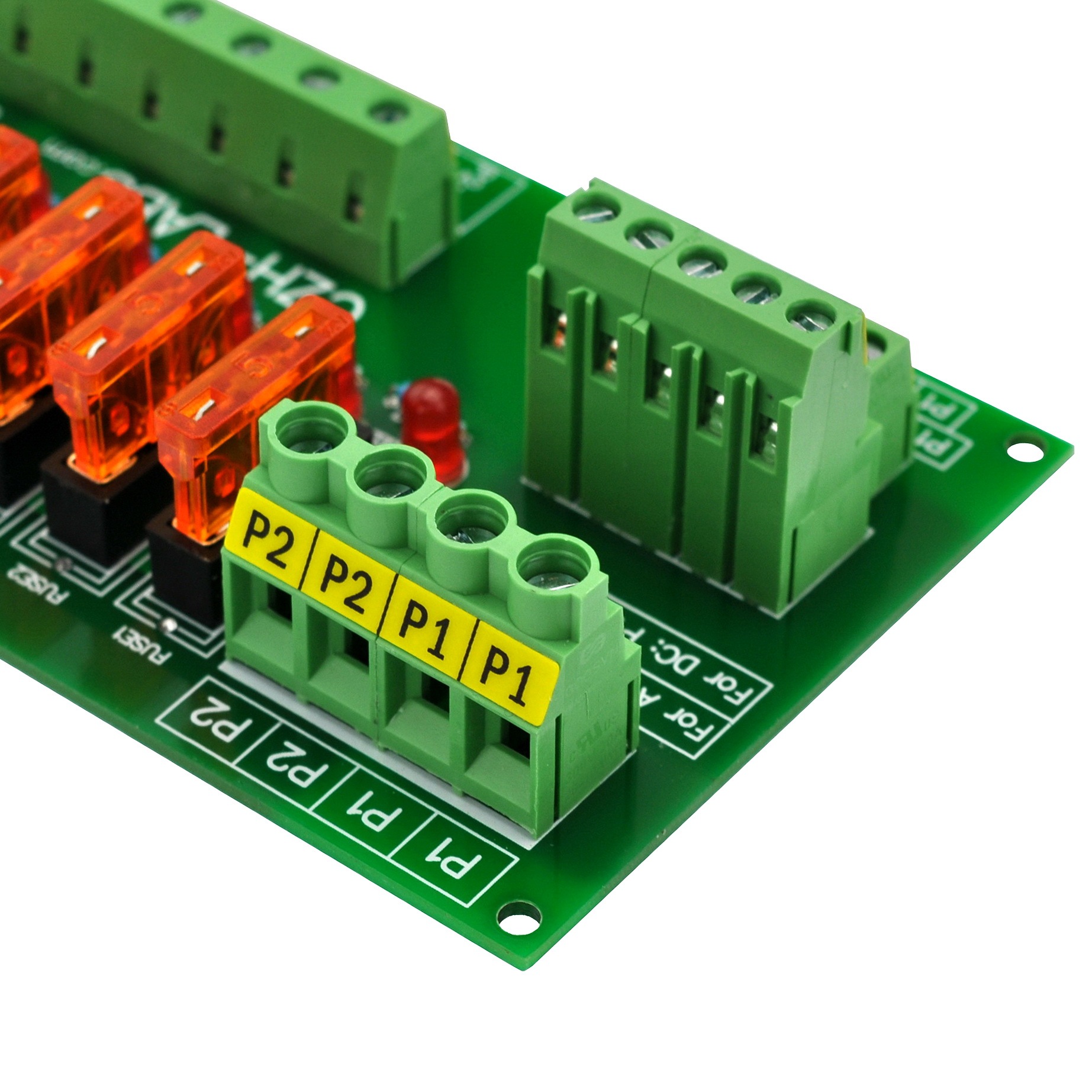 CZH-LABS AC/DC 5~32V Panel Mount 10 Position Power Distribution Fuse Module Board.