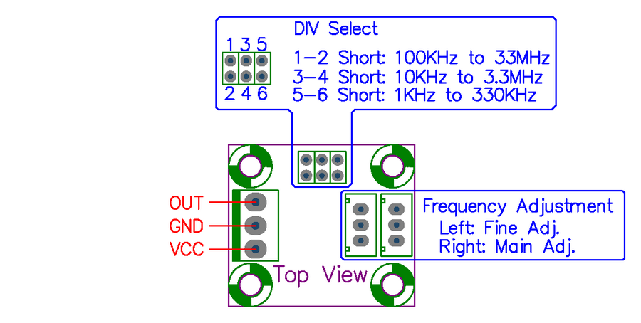 ELECTRONICS-SALON 1KHz to 33MHz Adjustable Oscillator Module, LTC1799.