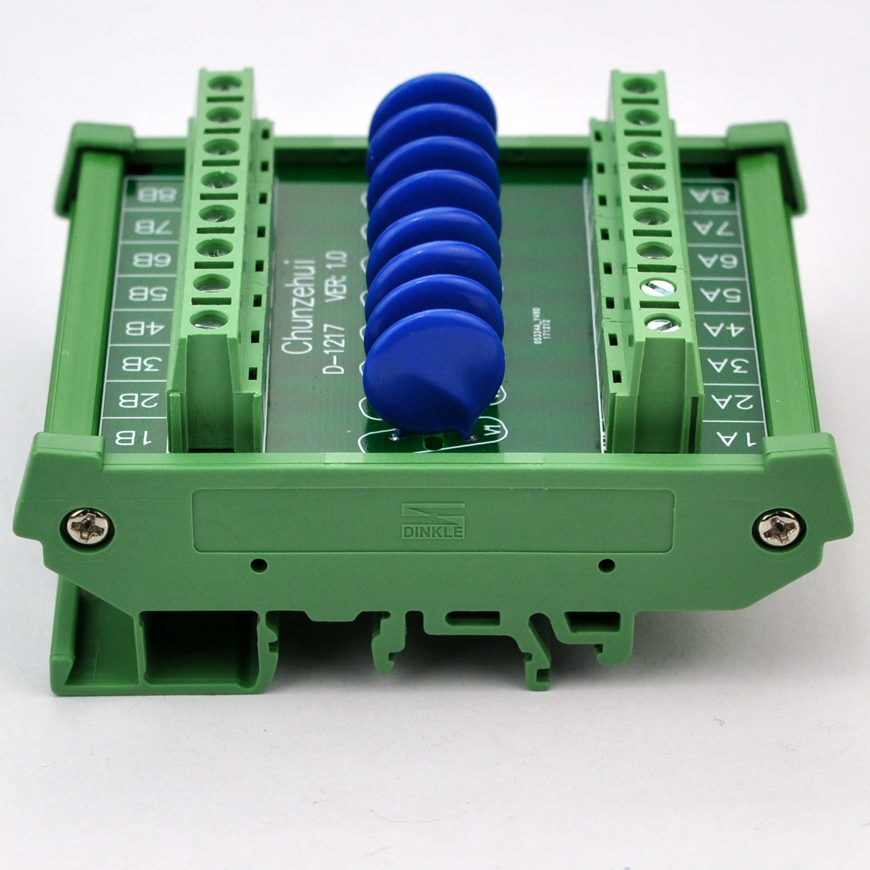 Chunzehui 8 Channels Individual DIN Rail Mount 150V SIOV Metal Oxide Varistor Interface Module, Surge Suppressor Protection SPD Board.