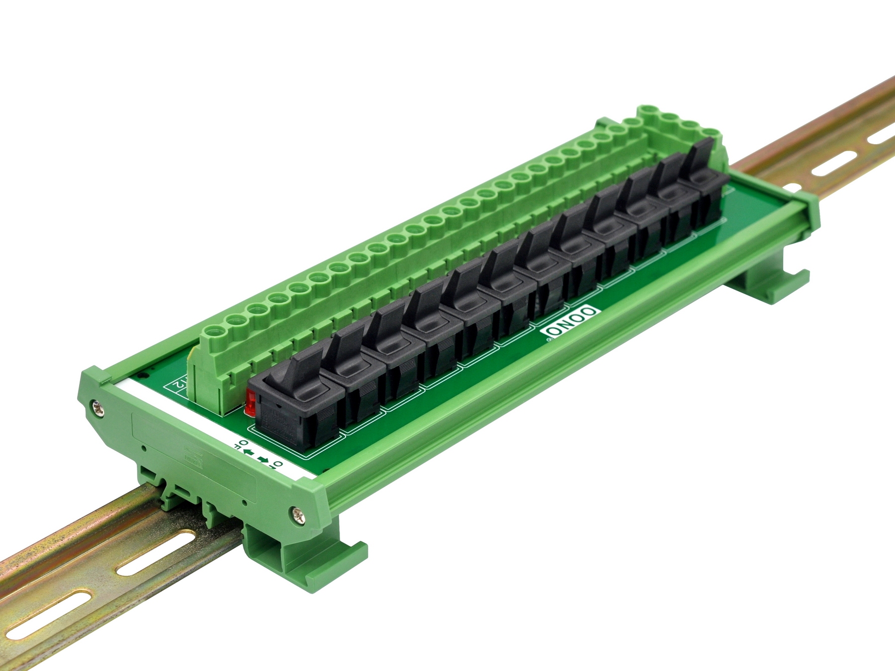 Wall Mount 12 Channel Paddle Rocker Switch AC 115V 230V Power Distribution Strip Module
