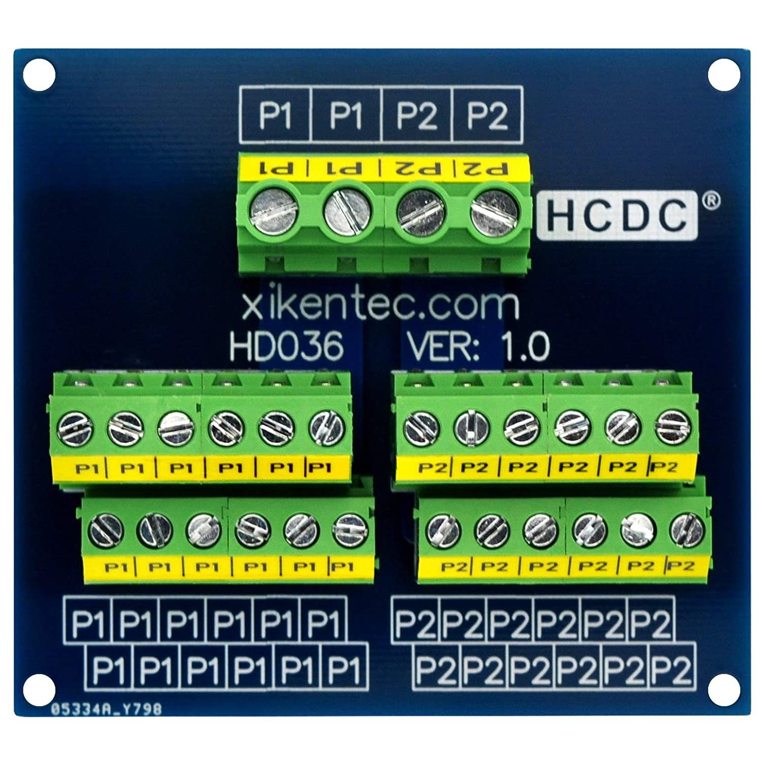 2x12 Position 40A 250V Screw Terminal Block Distribution Module Board