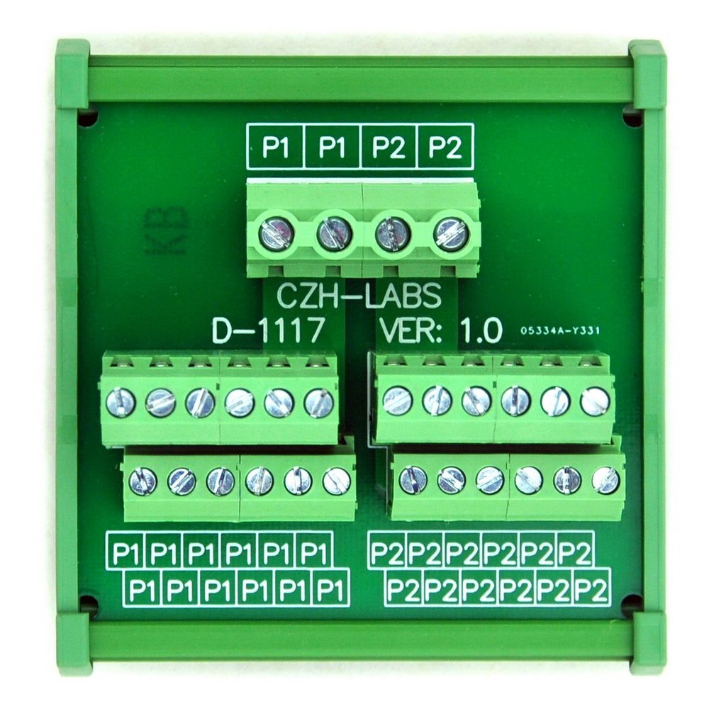 CZH-LABS DIN Rail Mount 12 Position Power Distribution Module.