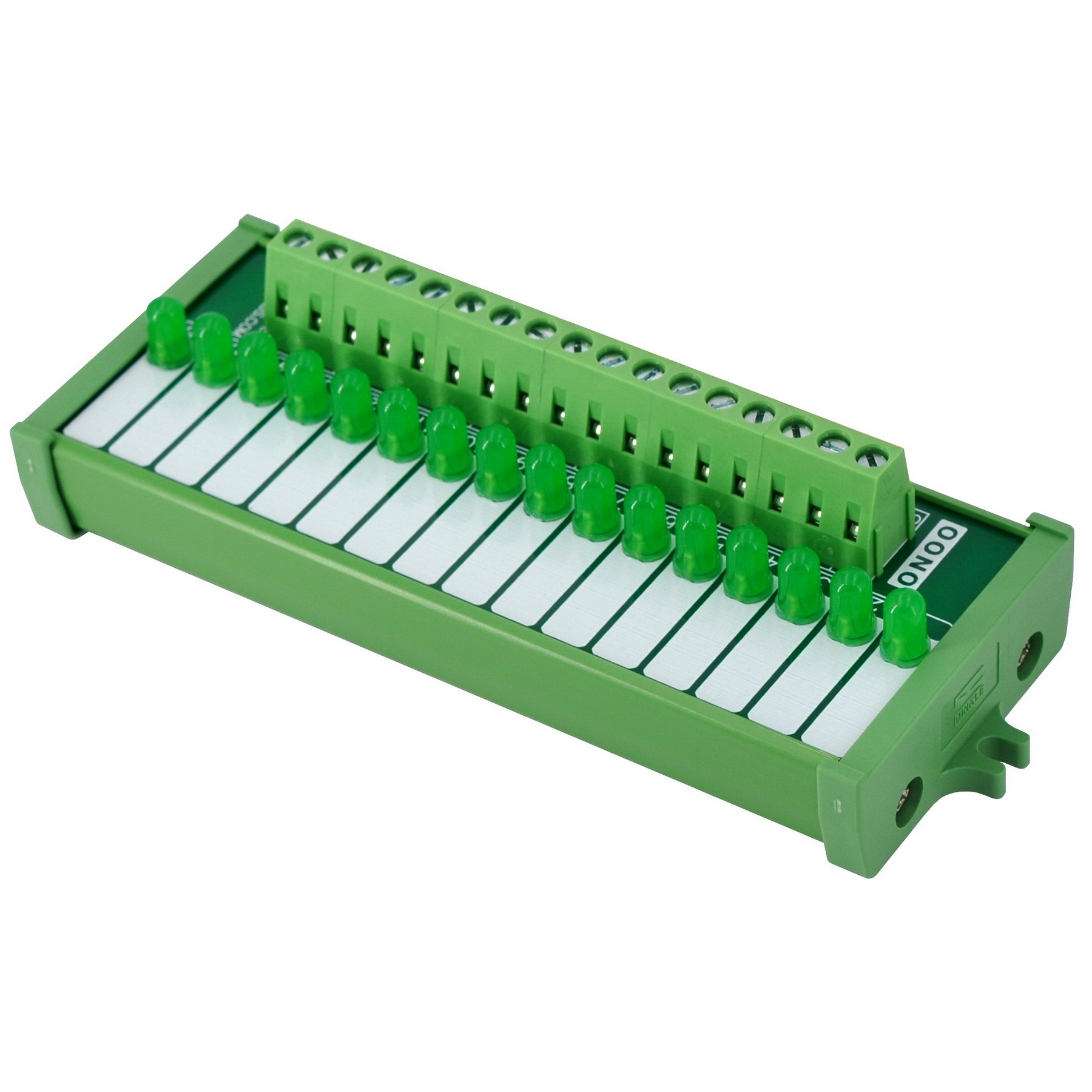Screw Mount 16 Green LED Indicator Light Module, Support 5-50VDC Common Positive and Negative