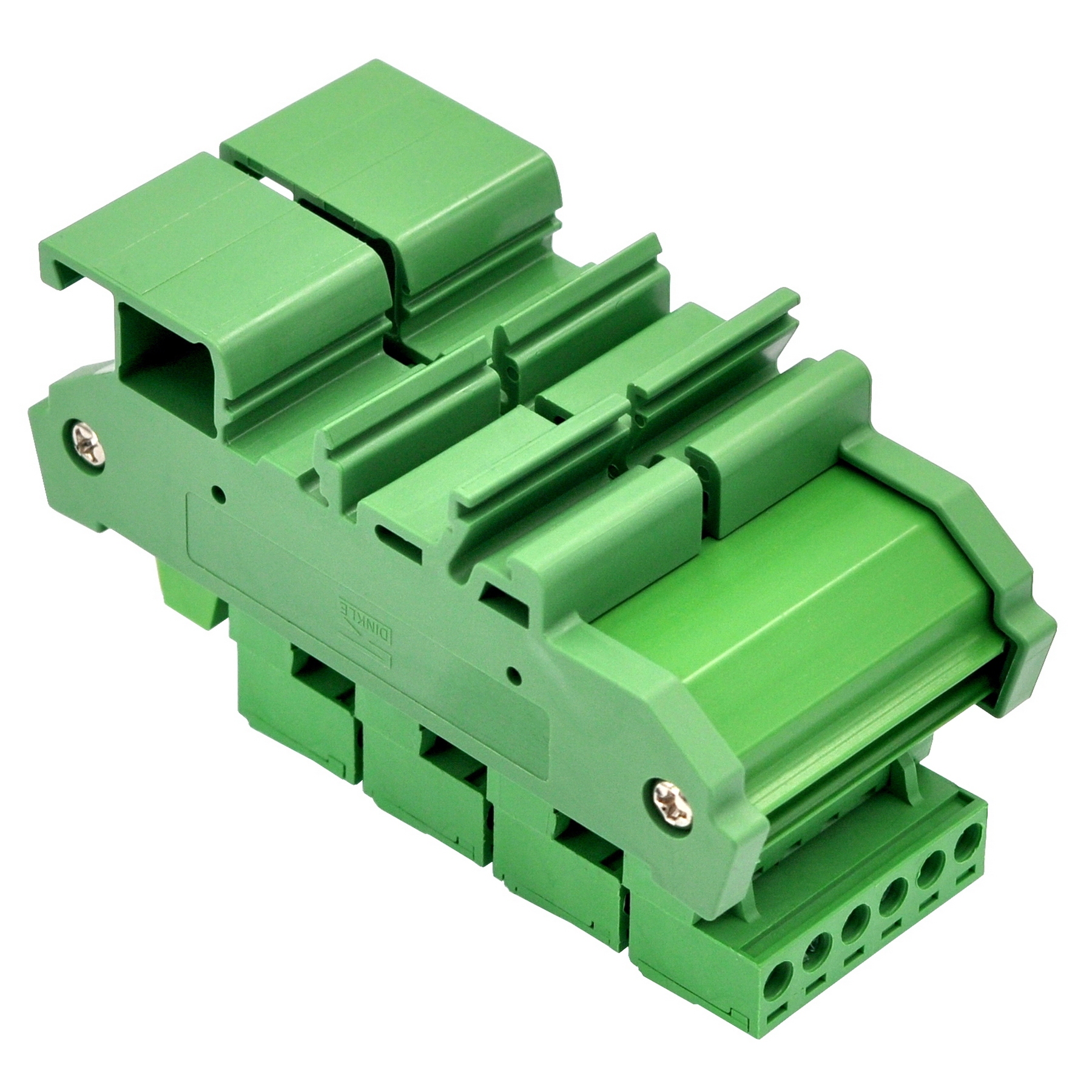 Slim DIN Rail Mount 10A/300V 5x6 Position Pluggable Screw Terminal Block Distribution Module