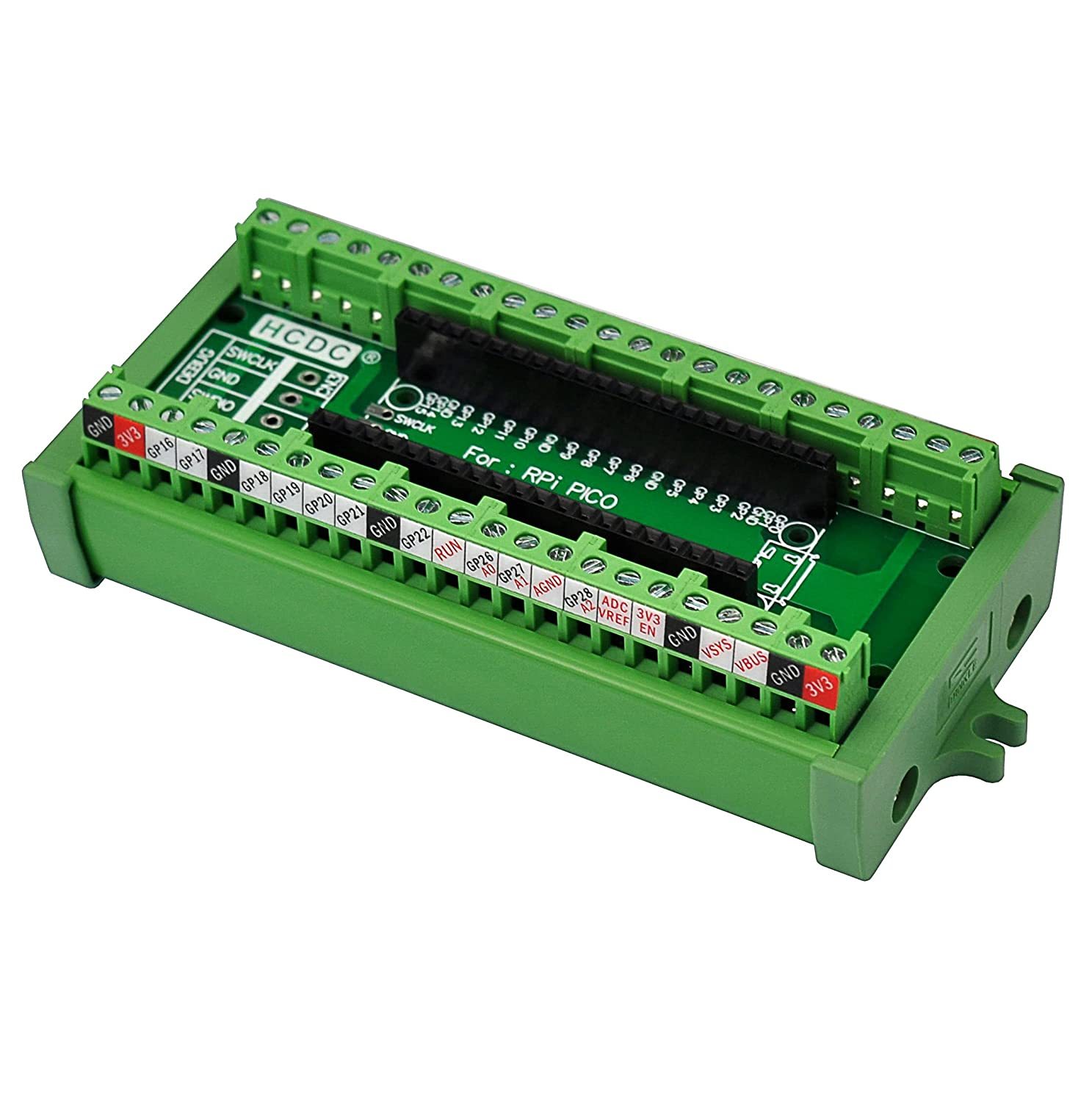 Terminal Block Breakout Module for Raspberry Pi Pico (Screw Mount)