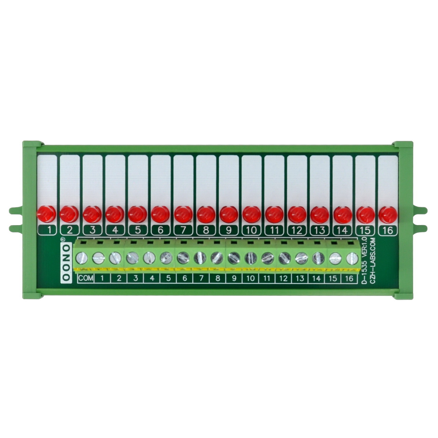Screw Mount 16 Red LED Indicator Light Module, Support 5-50VDC Common Positive and Negative