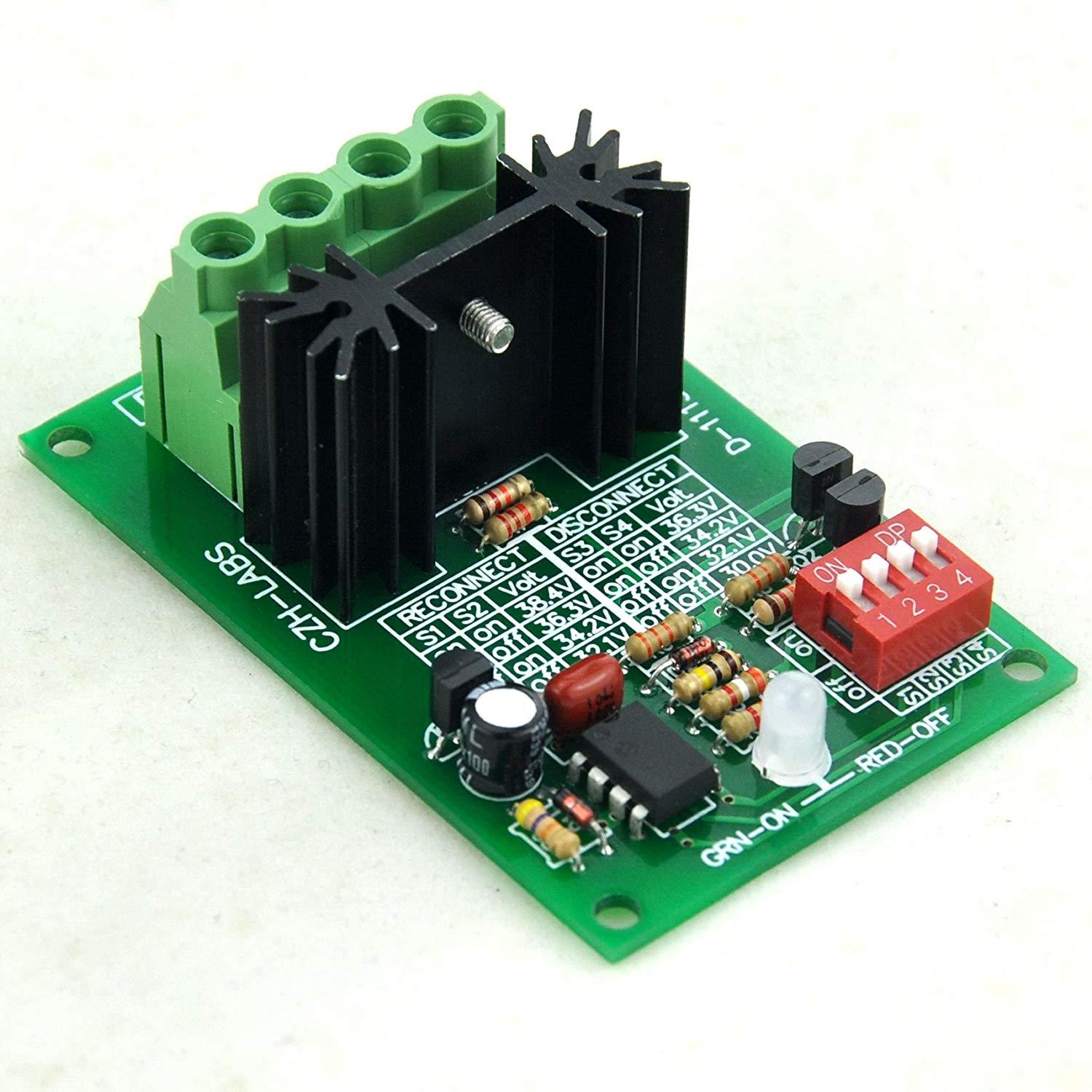CZH-LABS Low Voltage Disconnect Module LVD, 36V 30A, Protect/Prolong Battery Life.