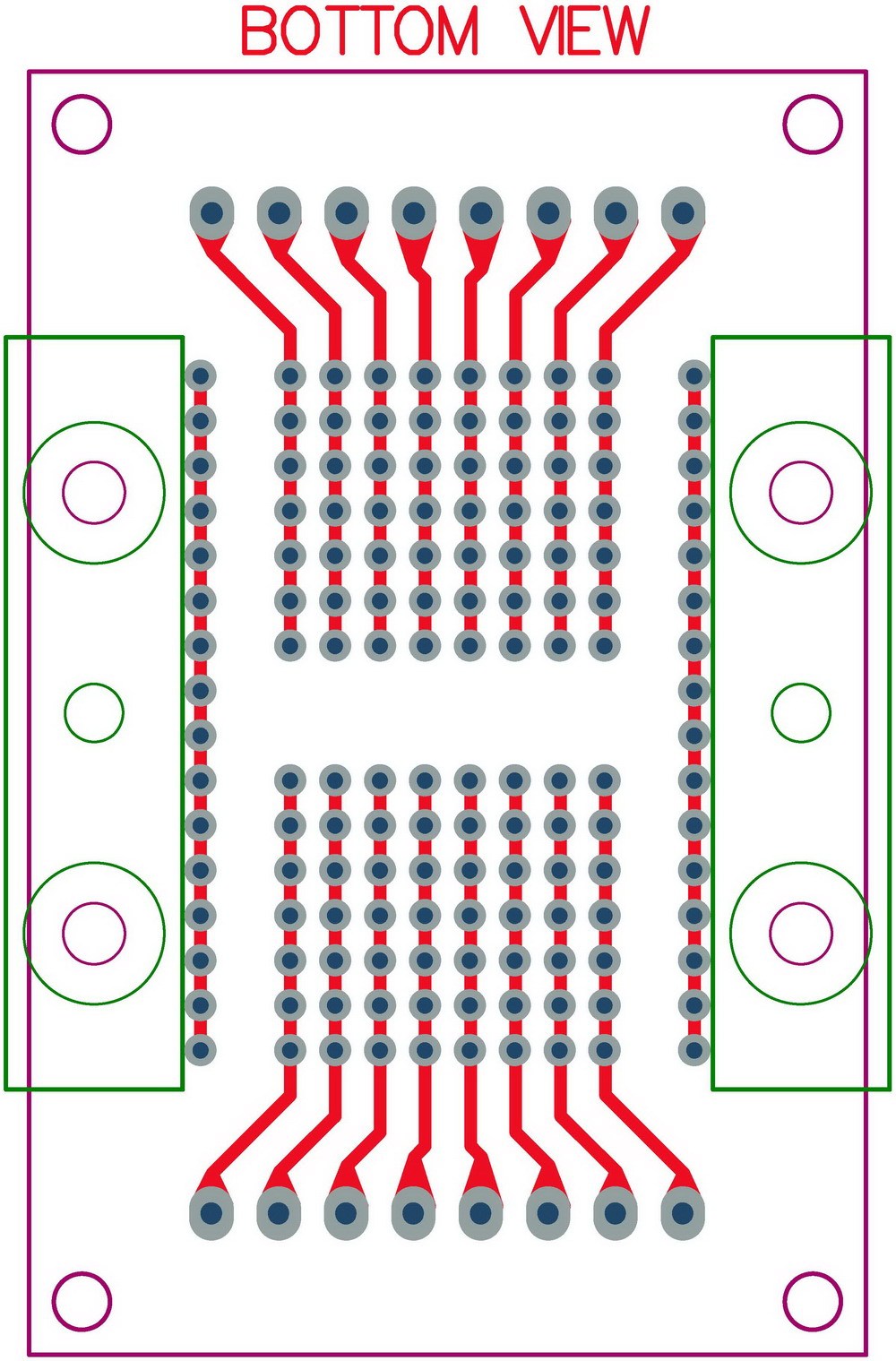 DIP-16 Component to Screw Terminal Block Adapter Board, DIP16 PCB.