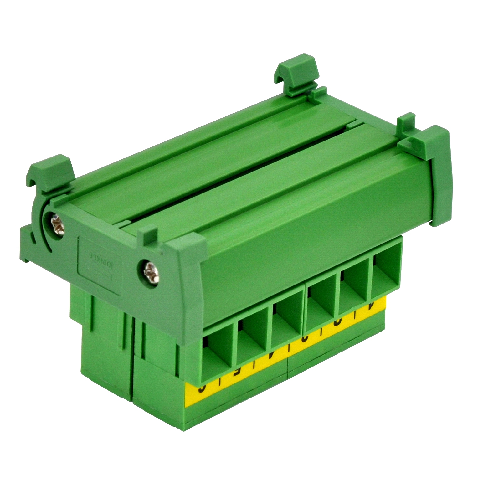 DIN Rail Mount 52Amp 300V 6 Position Screw Terminal Block Distribution Module