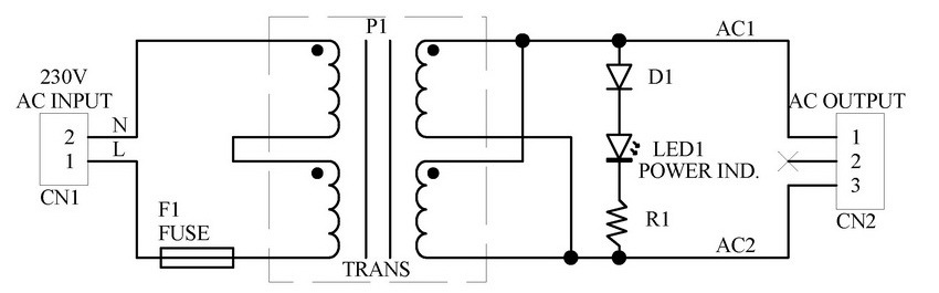 CZH-LABS Primary 230VAC, Secondary 9VAC, 20VA Power Transformer Module, D-1033/N, AC9V .