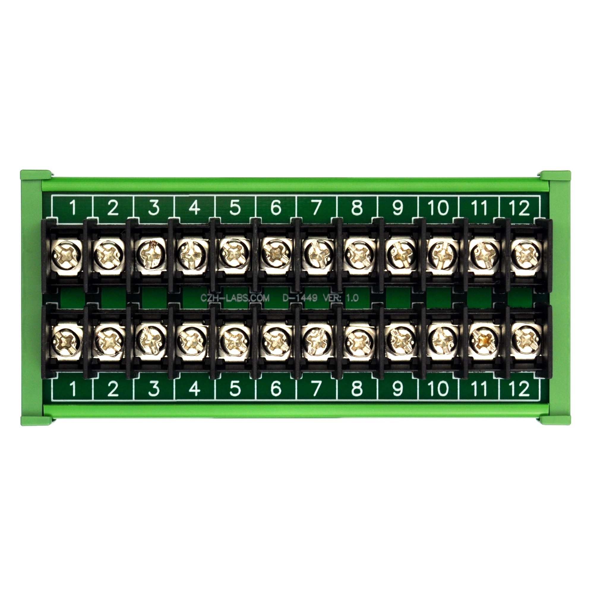 DIN Rail Mount 20Amp 2x12 Position Barrier Terminal Block Module