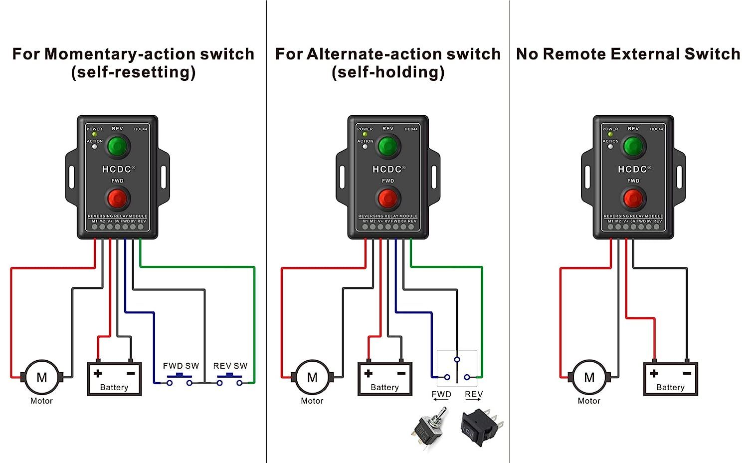 DC5V 10Amp Forward and Reverse Relay Module for Motor/Linear Actuator, Reversing Relay Module