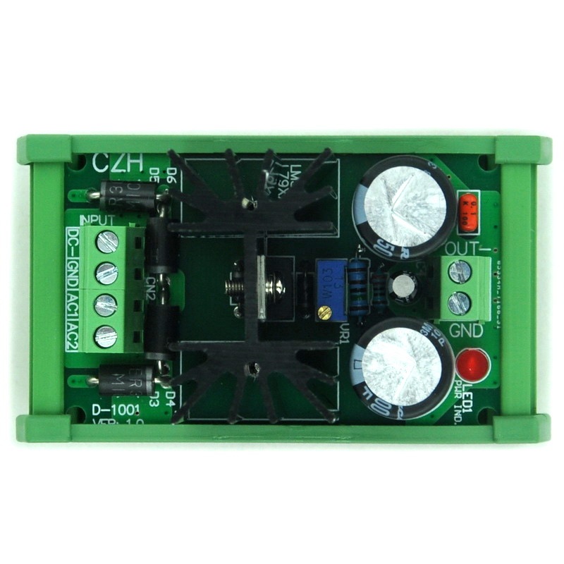 CZH DIN Rail Mount Negative 1.25~37V DC Adjustable Voltage Regulator Module.