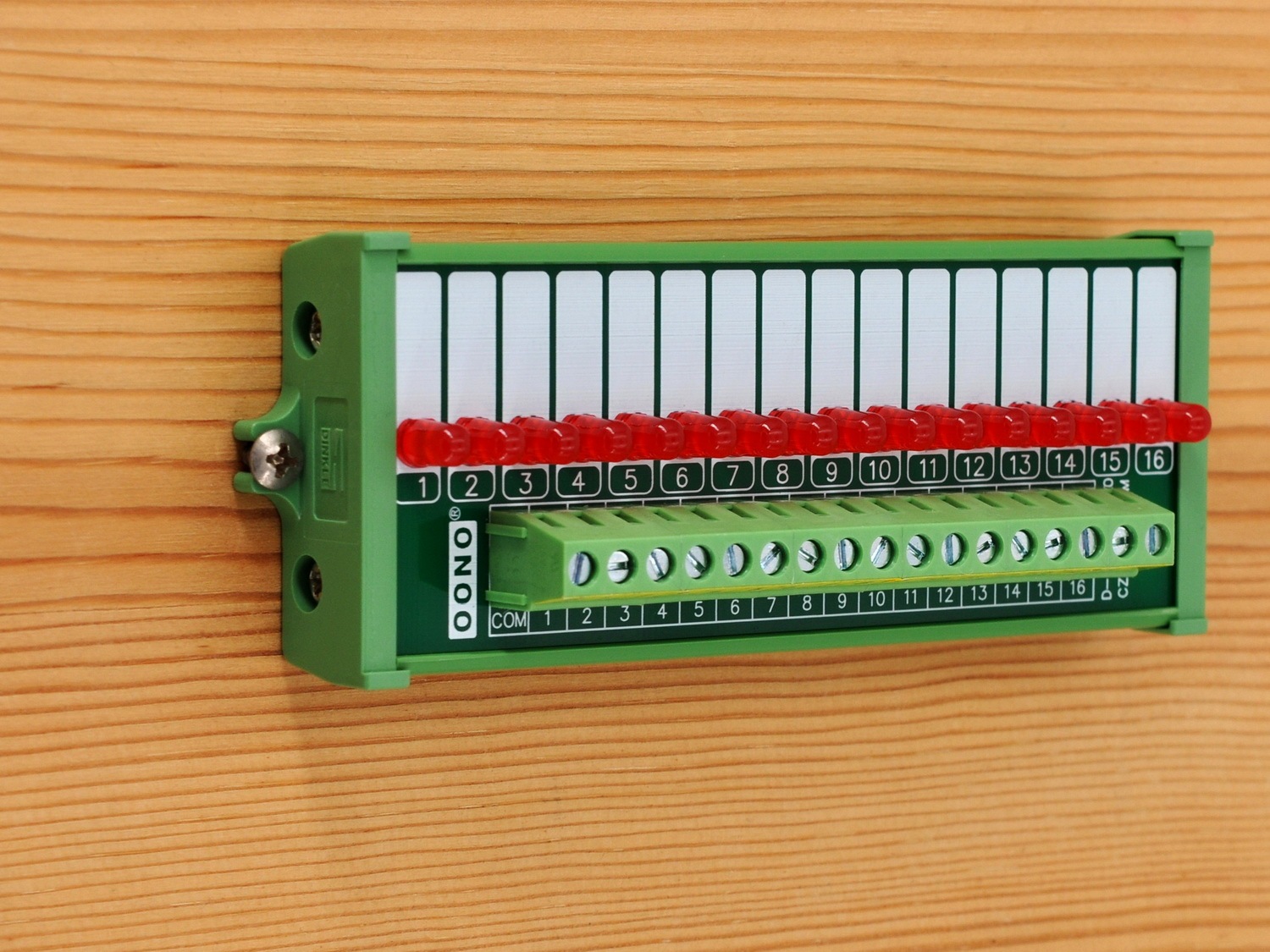 Screw Mount 16 Red LED Indicator Light Module, Support 5-50VDC Common Positive and Negative
