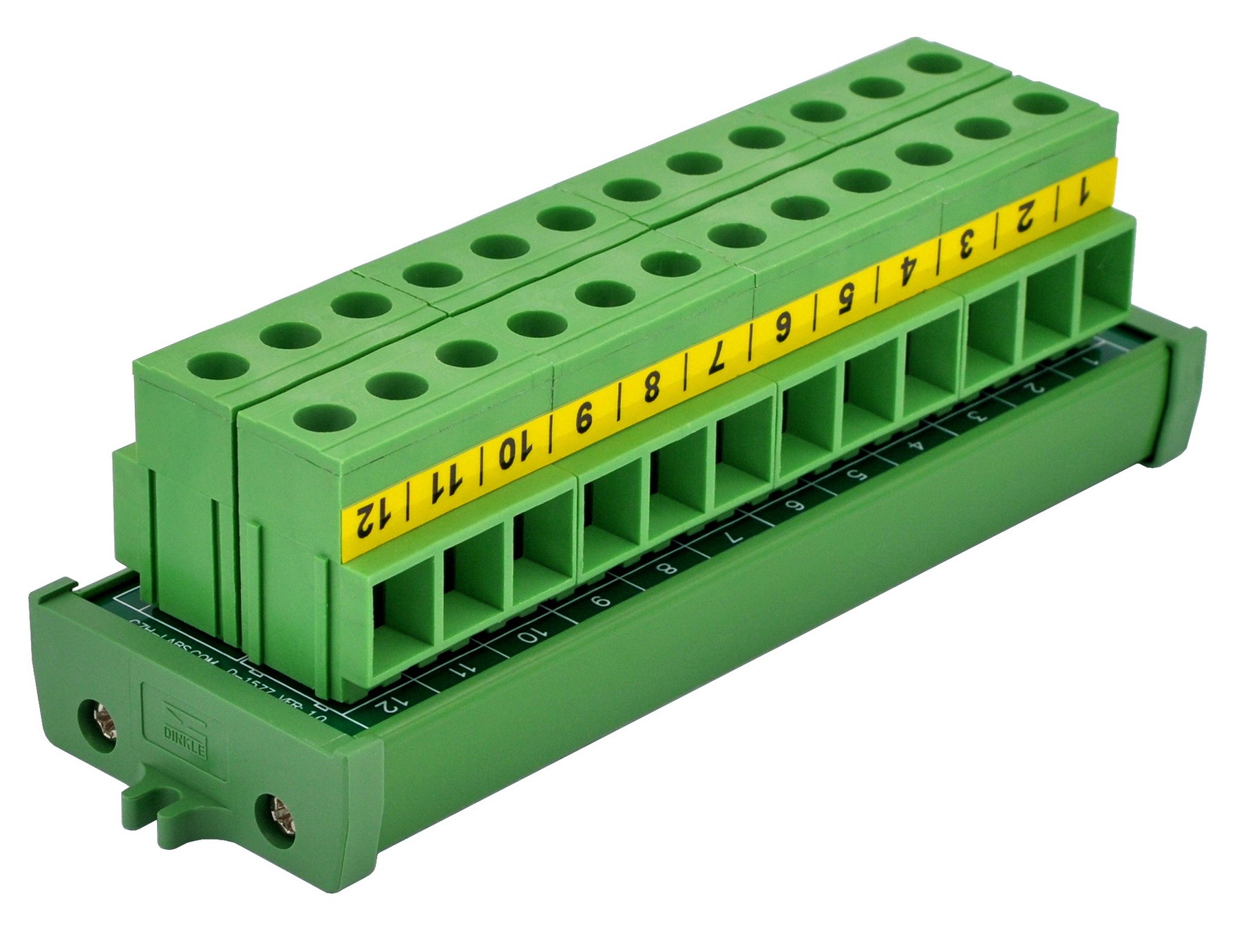 Screw Mount 52Amp 300V 12 Position Screw Terminal Block Distribution Module