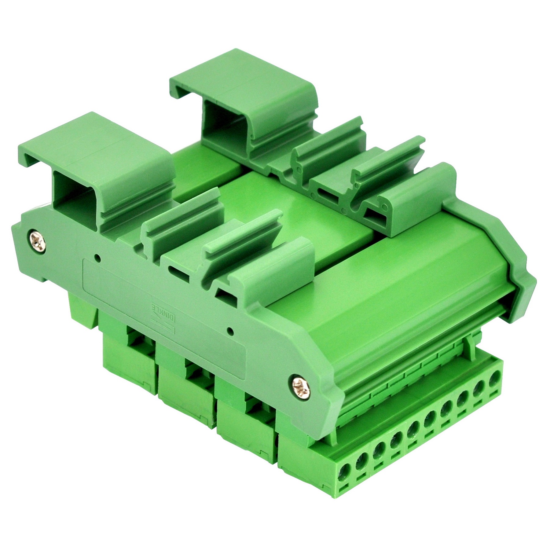 Slim DIN Rail Mount 10A/300V 5x10 Position Pluggable Screw Terminal Block Distribution Module