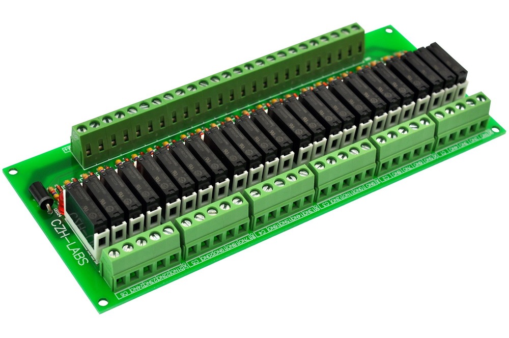 CZH-LABS Slim Panel Mount DC24V Sink/NPN 24 SPST-NO 5A Power Relay Module, APAN3124