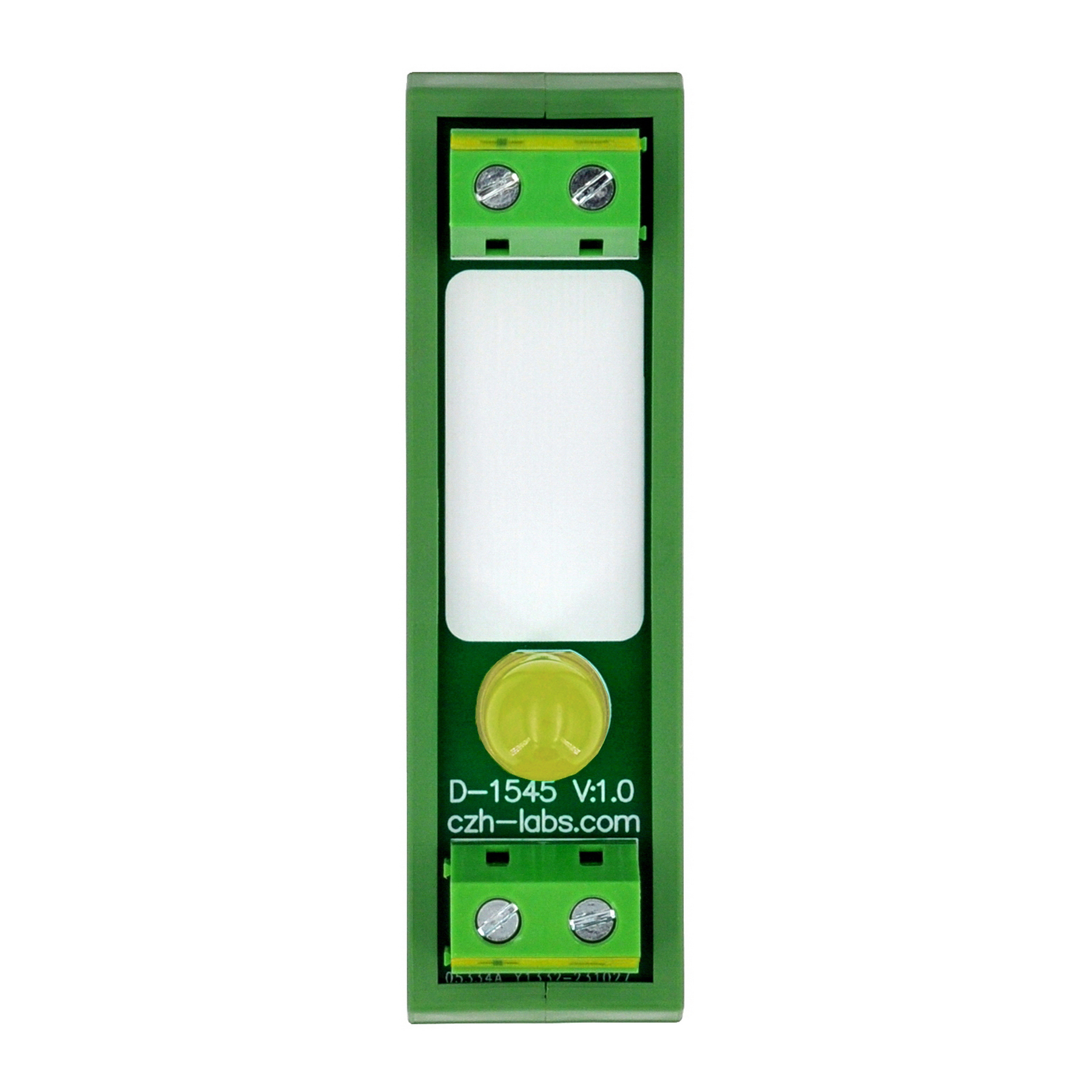 DIN Rail Mount DC 5-32V 1 Channel Yellow 10mm LED Indicator Light Module