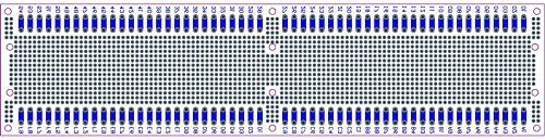 ELECTRONICS-SALON 1PCS Double-Side Prototype PCB,Universal Board, 296x72mm.