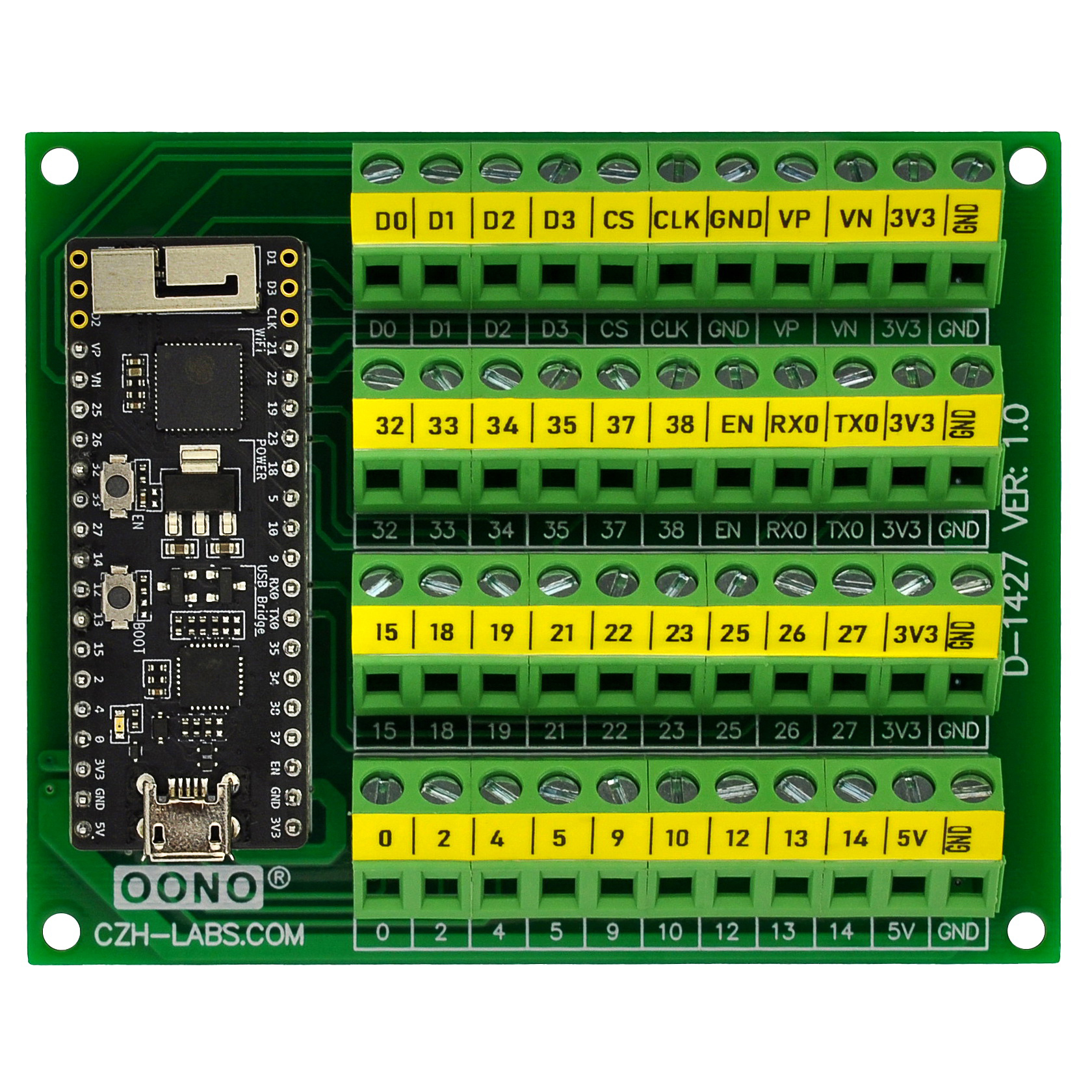 Screw Terminal Block Breakout Module Board for ESP32-PICO-KIT