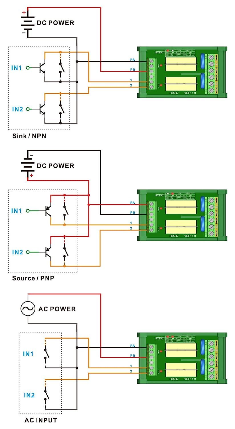 AC/DC 24V Coil 2-SPDT Pluggable Power Relay Module, 16A 250VAC/30VDC