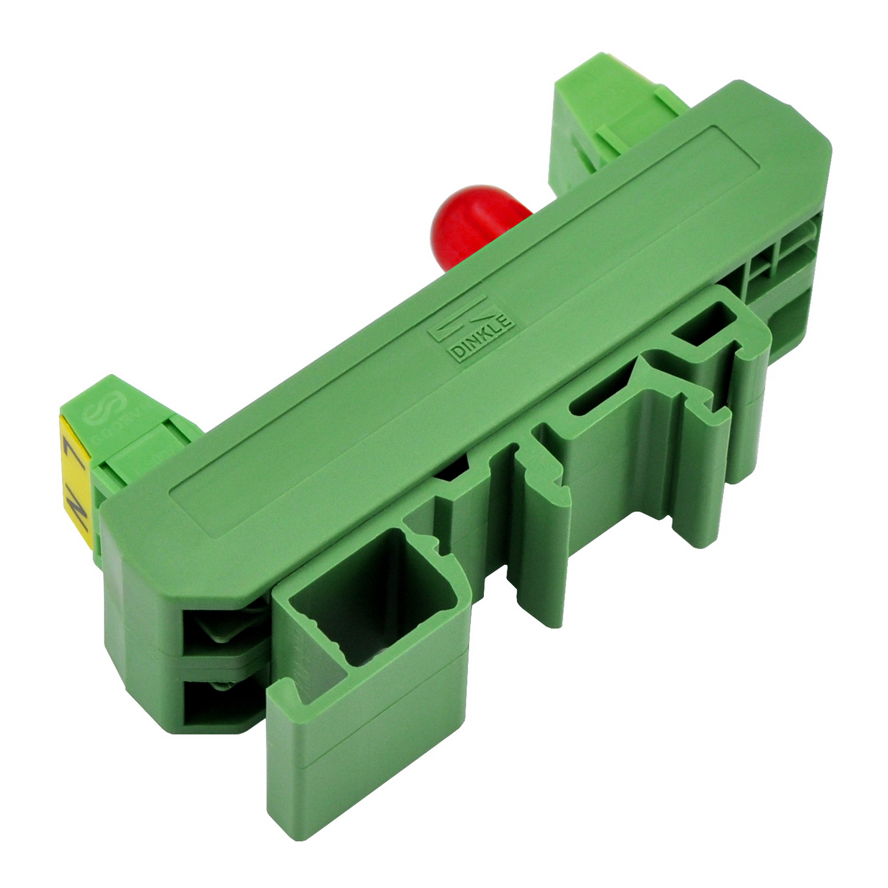 DIN Rail Mount AC 60-280V 1 Channel Red 10mm LED Indicator Light Module