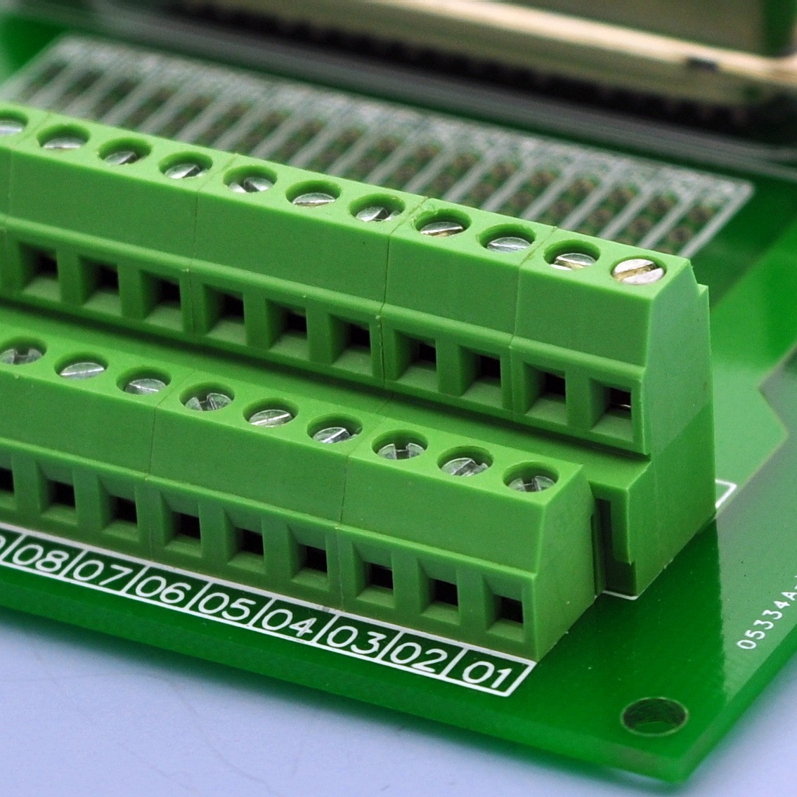CZH-LABS 36-Pin 0.085" Centronics Vertical Male Ribbon Connector Screw Terminal Block Breakout Board.