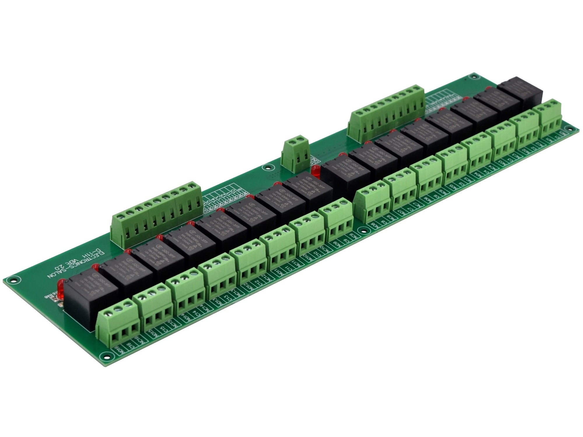 ELECTRONICS-SALON 16 SPDT 10Amp Power Relay Module, DC 24V Version.