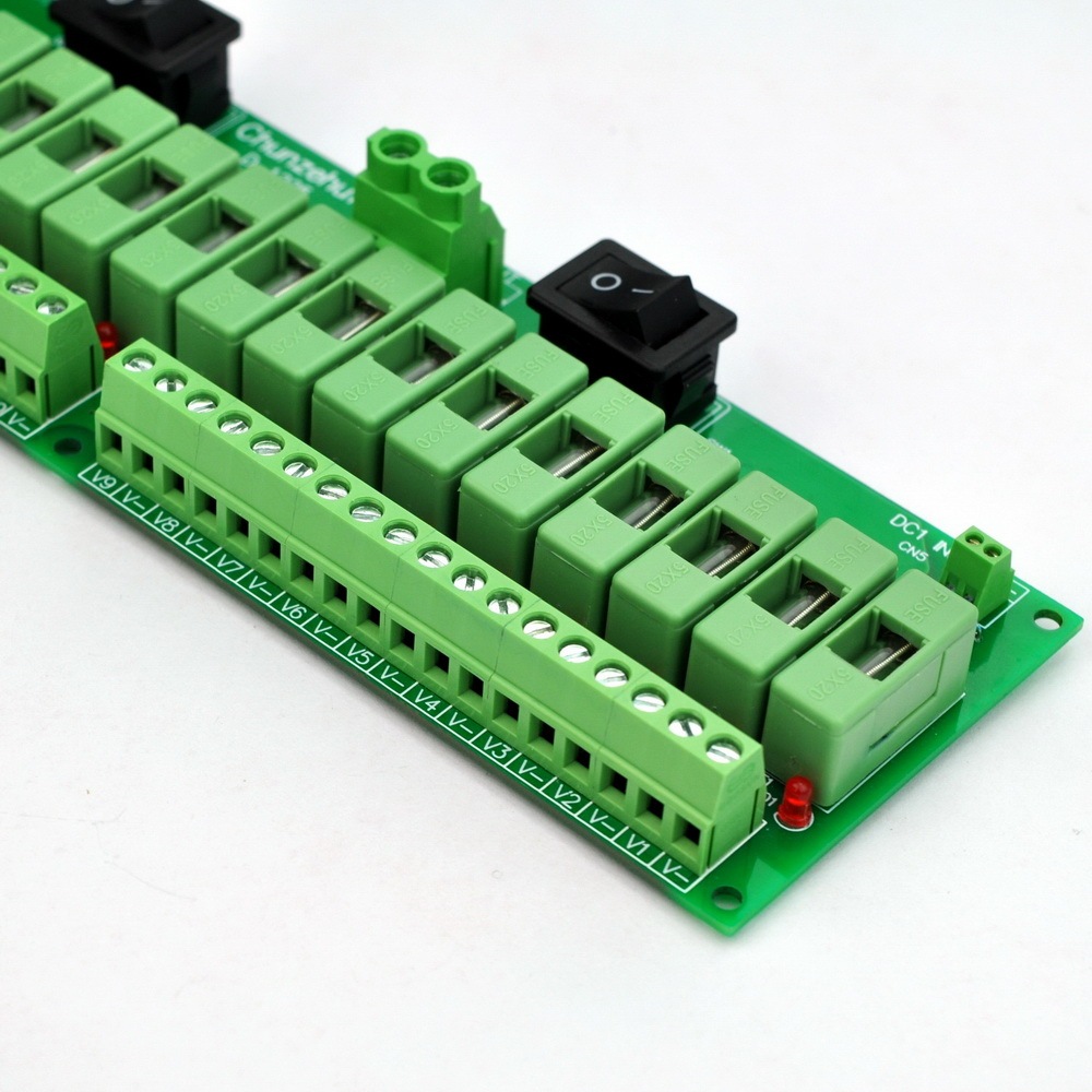 Chunzehui 18 Channels 12V/24V 20A Power Distribution Fuse Module, For CCTV Security Camera ect DIY.