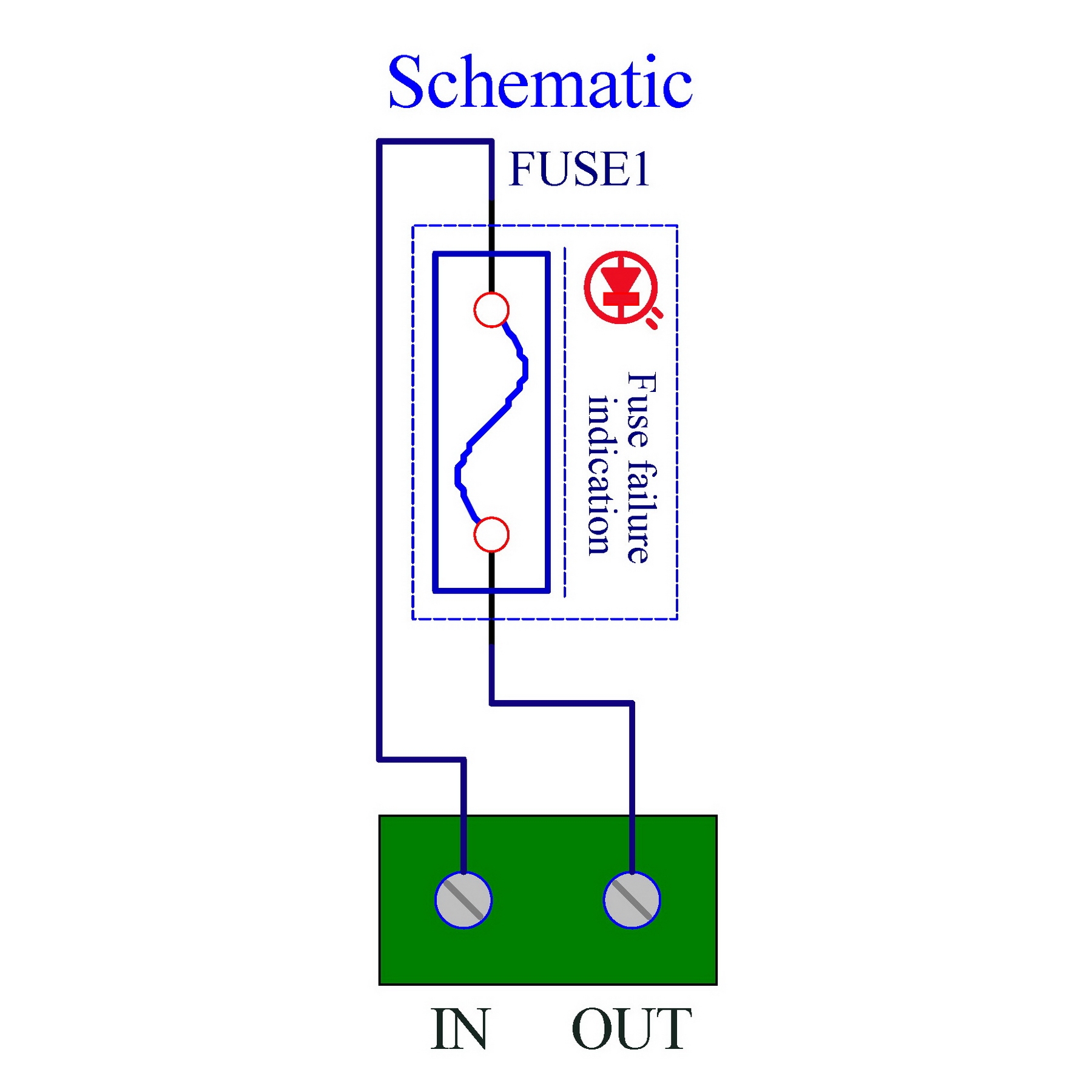 DIN Rail Mount AC 24 - 250V 1 Channel Fuse Module, OONO D-1636AT