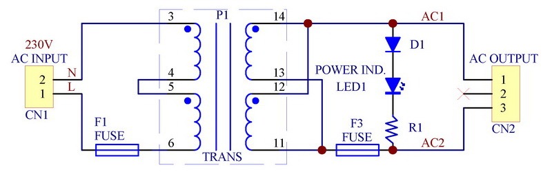 CZH P 230VAC, S 15VAC, 25VA DIN Rail Mount Toroidal Power Transformer Module.