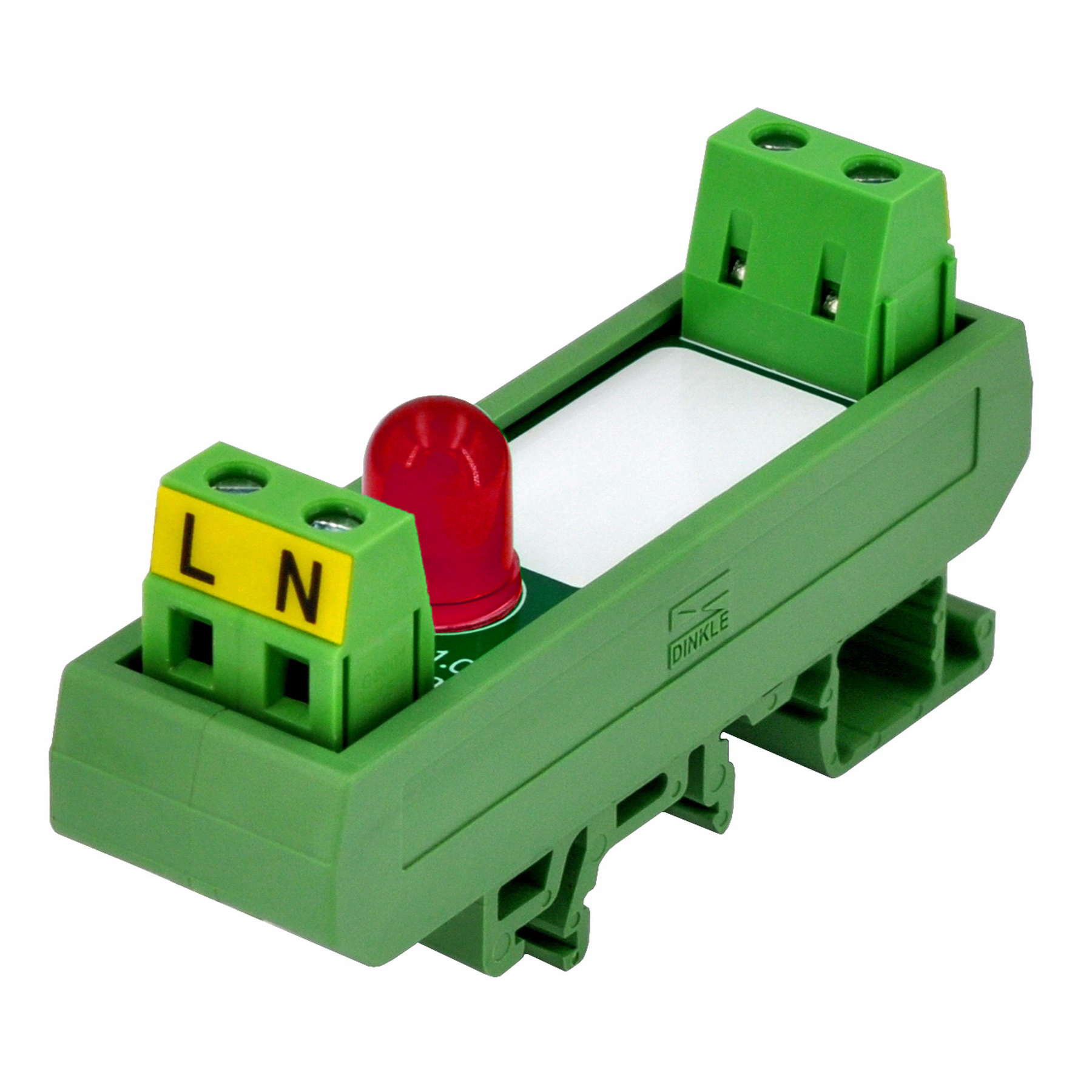 DIN Rail Mount AC 60-280V 1 Channel Red 10mm LED Indicator Light Module