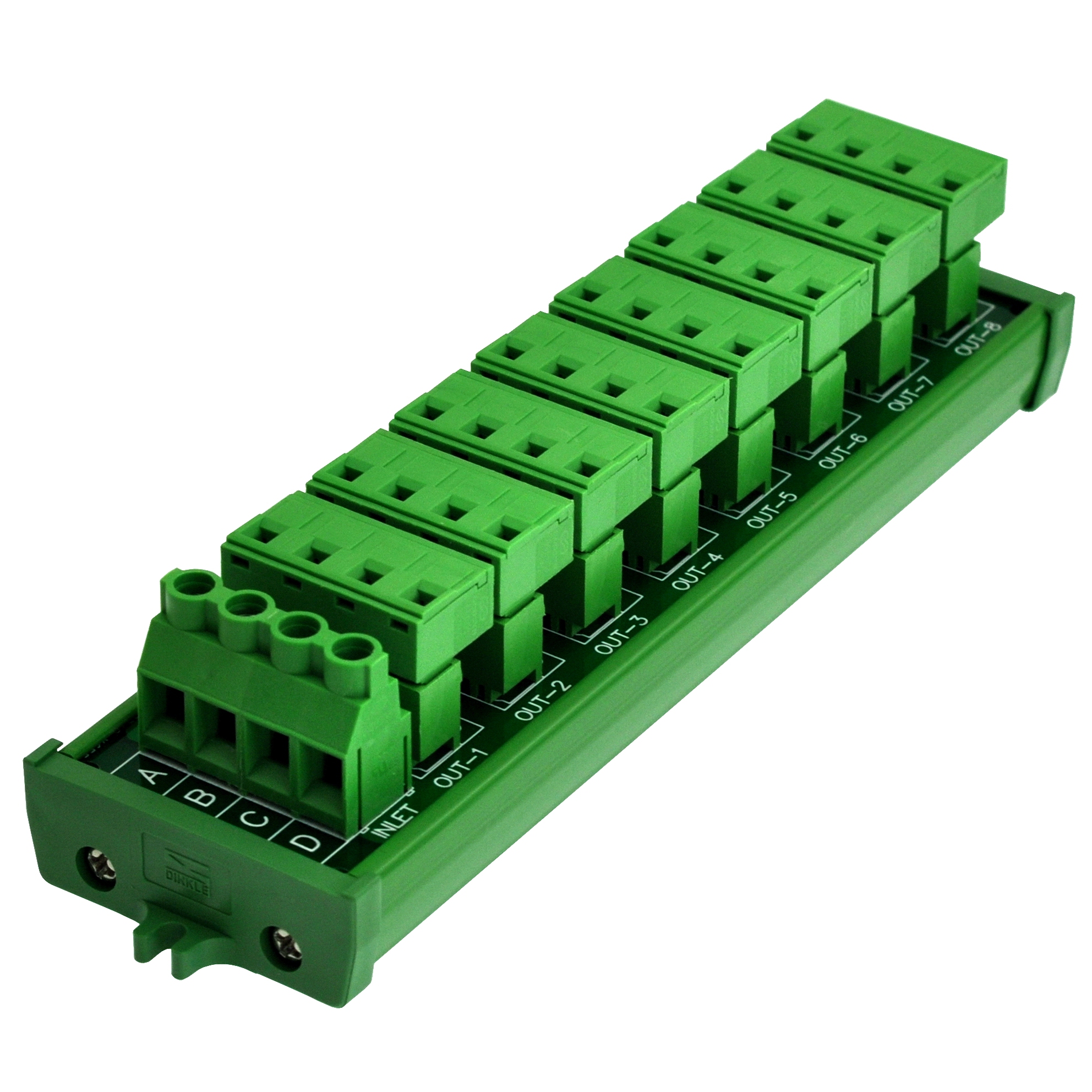 OONO Screw Mount 30A/300V 8x4 Position Pluggable Terminal Block Distribution Module