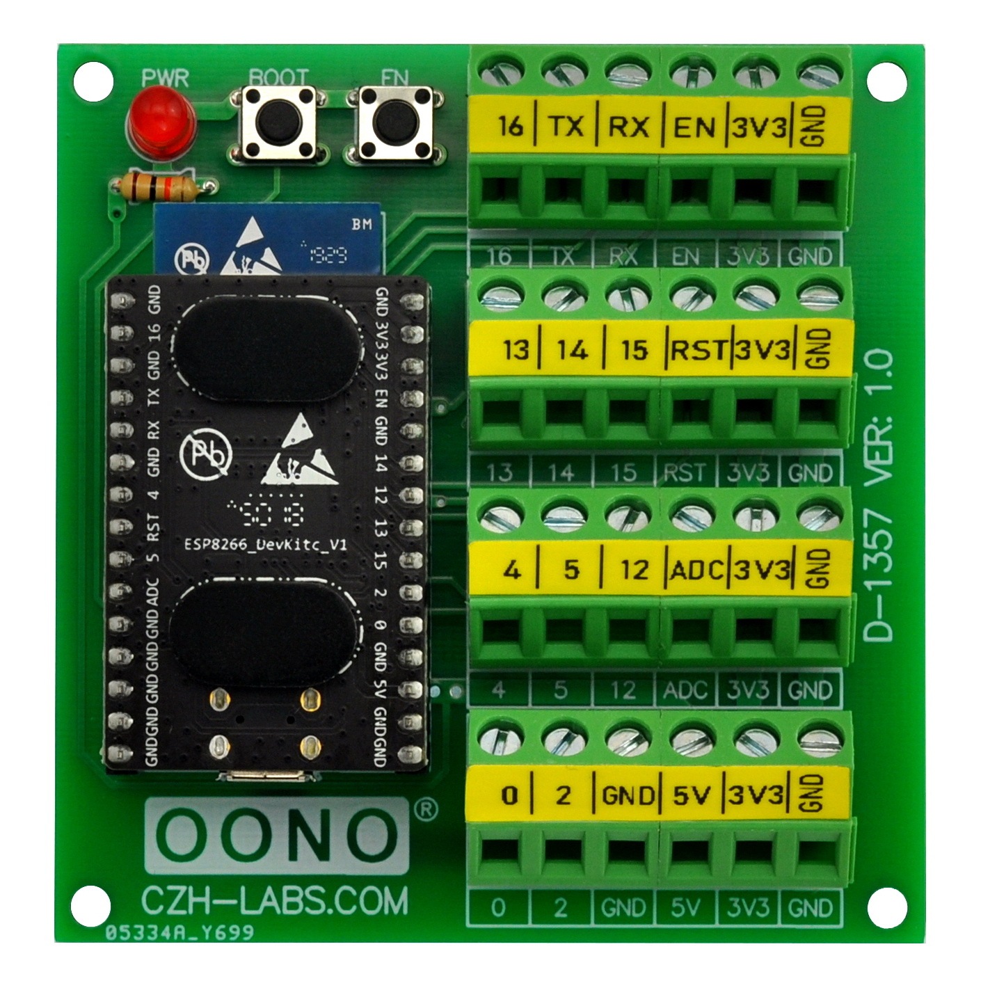 Screw Terminal Block Breakout Module Board for ESP8266-DevKitC