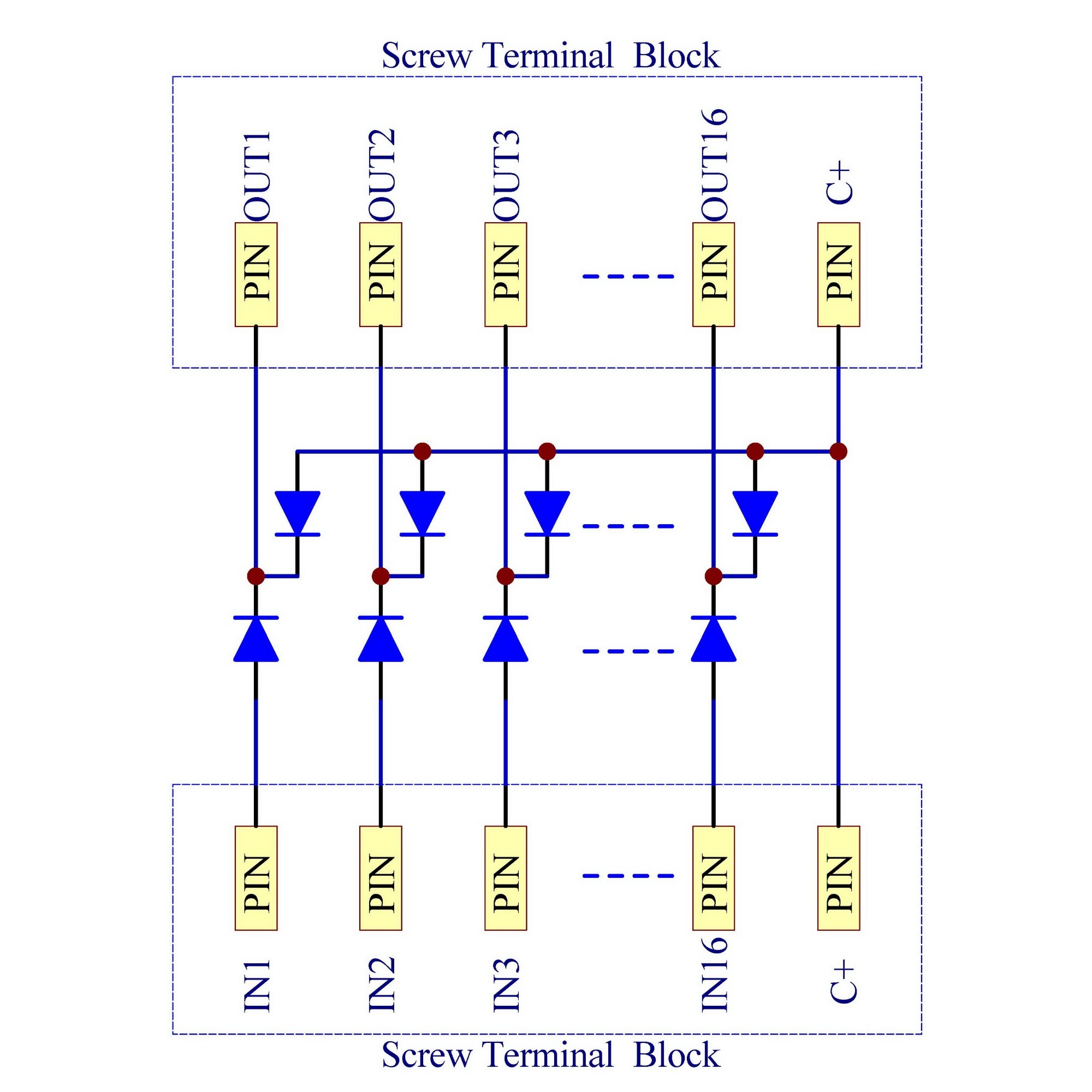 CZH-LABS Common Anode DC Lamp Test Module, 16 Channels.