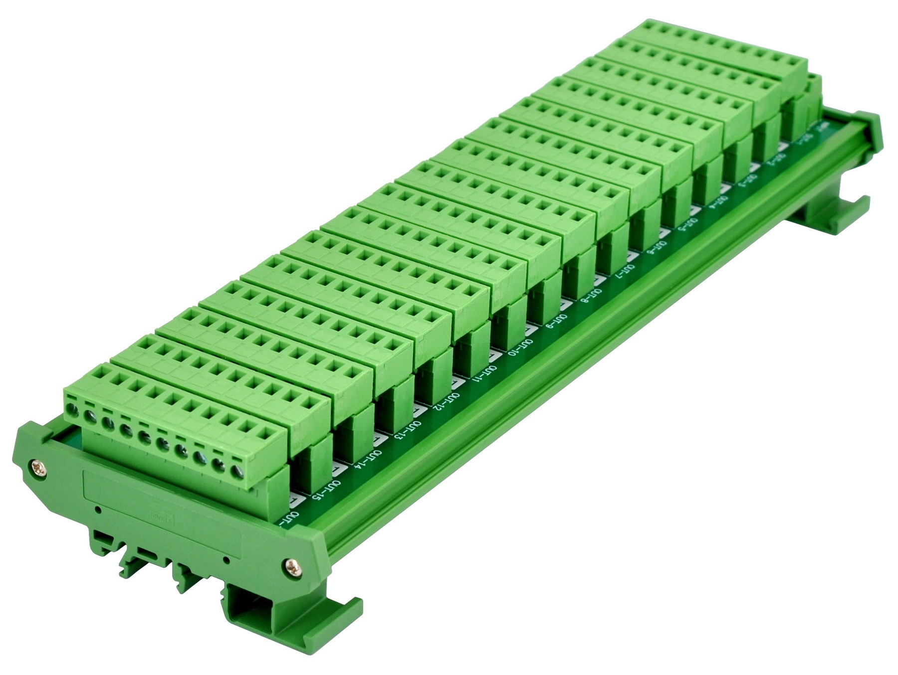 DIN Rail Mount 10A/300V 16x10 Pole Pluggable Screw Terminal Block Distribution Module