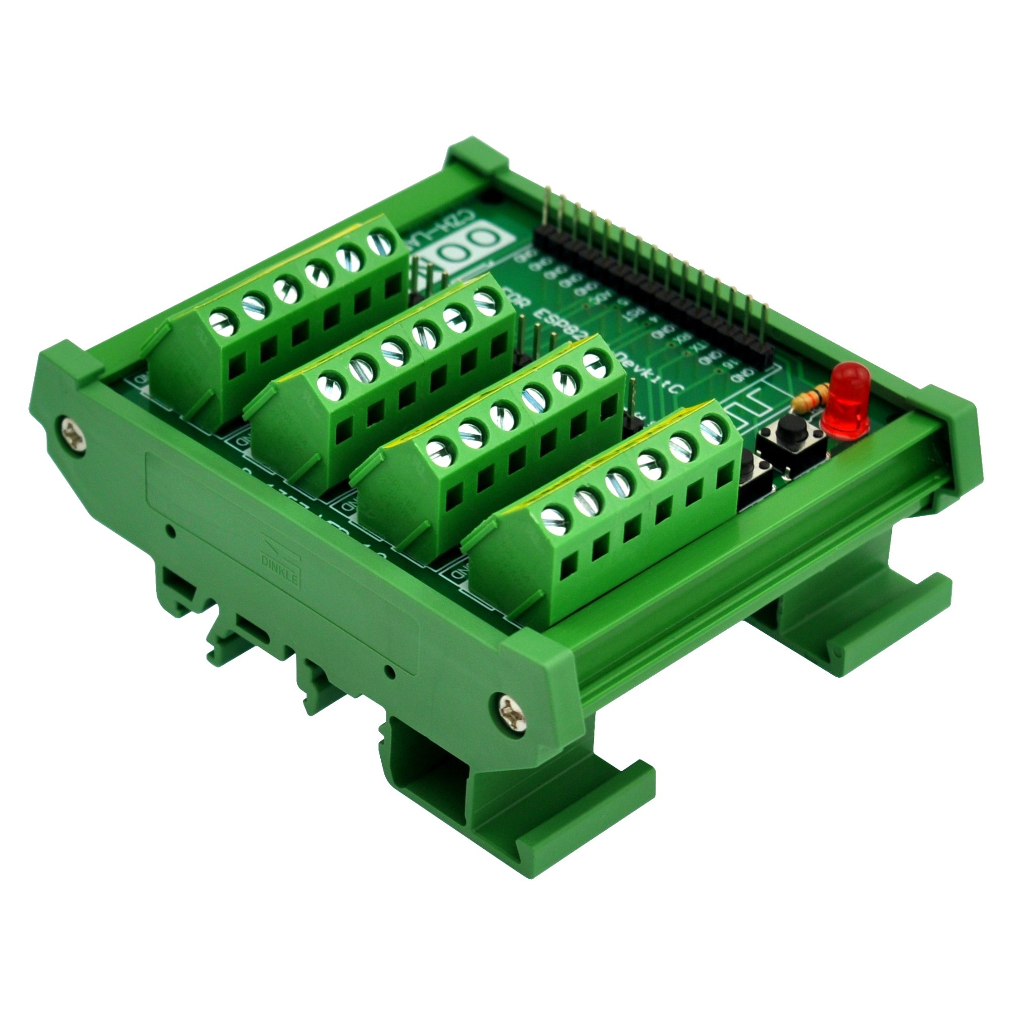 DIN Rail Mount Screw Terminal Block Breakout Module Board for ESP8266-DevKitC
